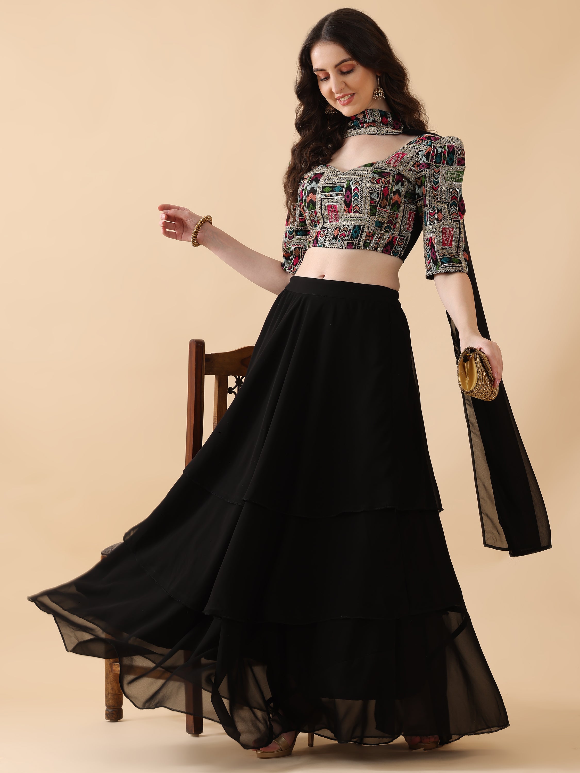 Ready to Wear Lehenga Choli Three Piece Set