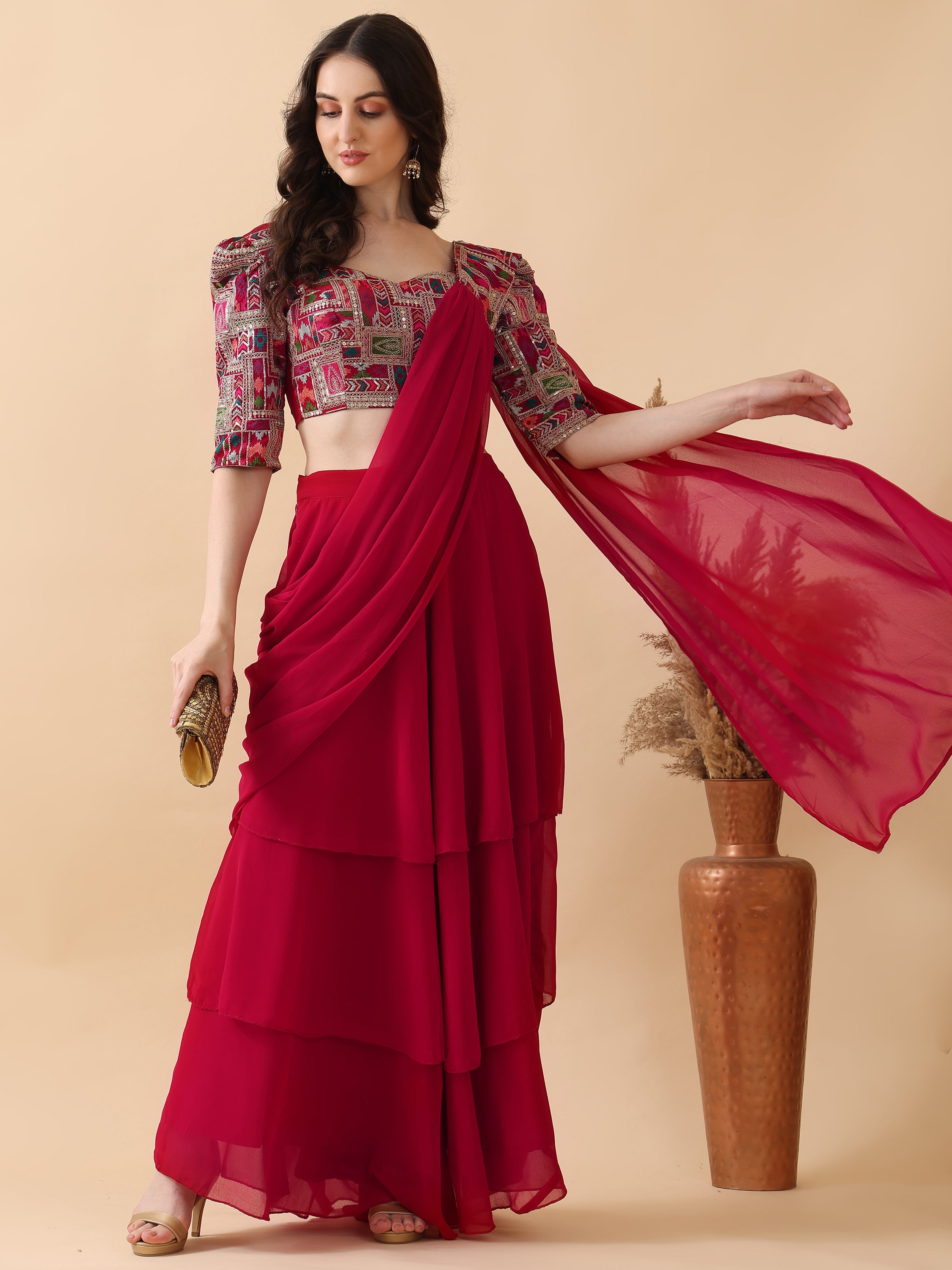 Ready to Wear Lehenga Choli Three Piece Set