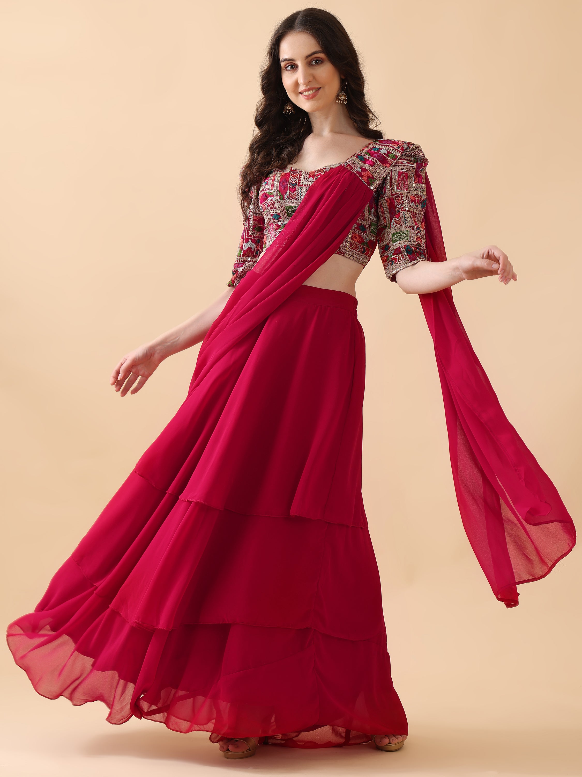 Ready to Wear Lehenga Choli Three Piece Set