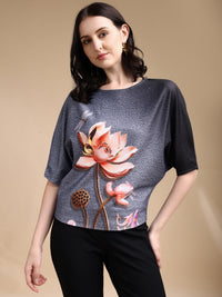 Women printed oversized Top