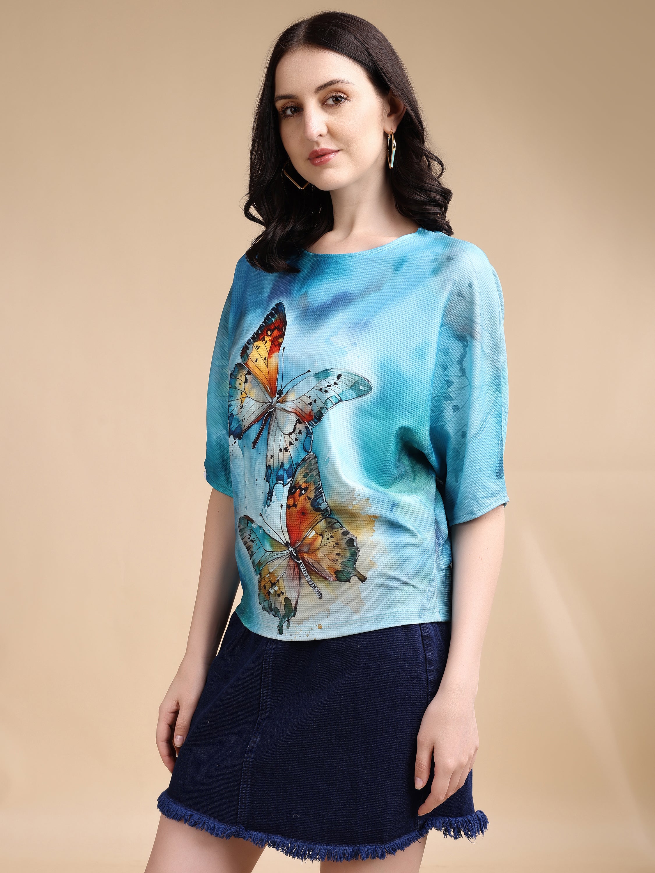 Women printed oversized Top