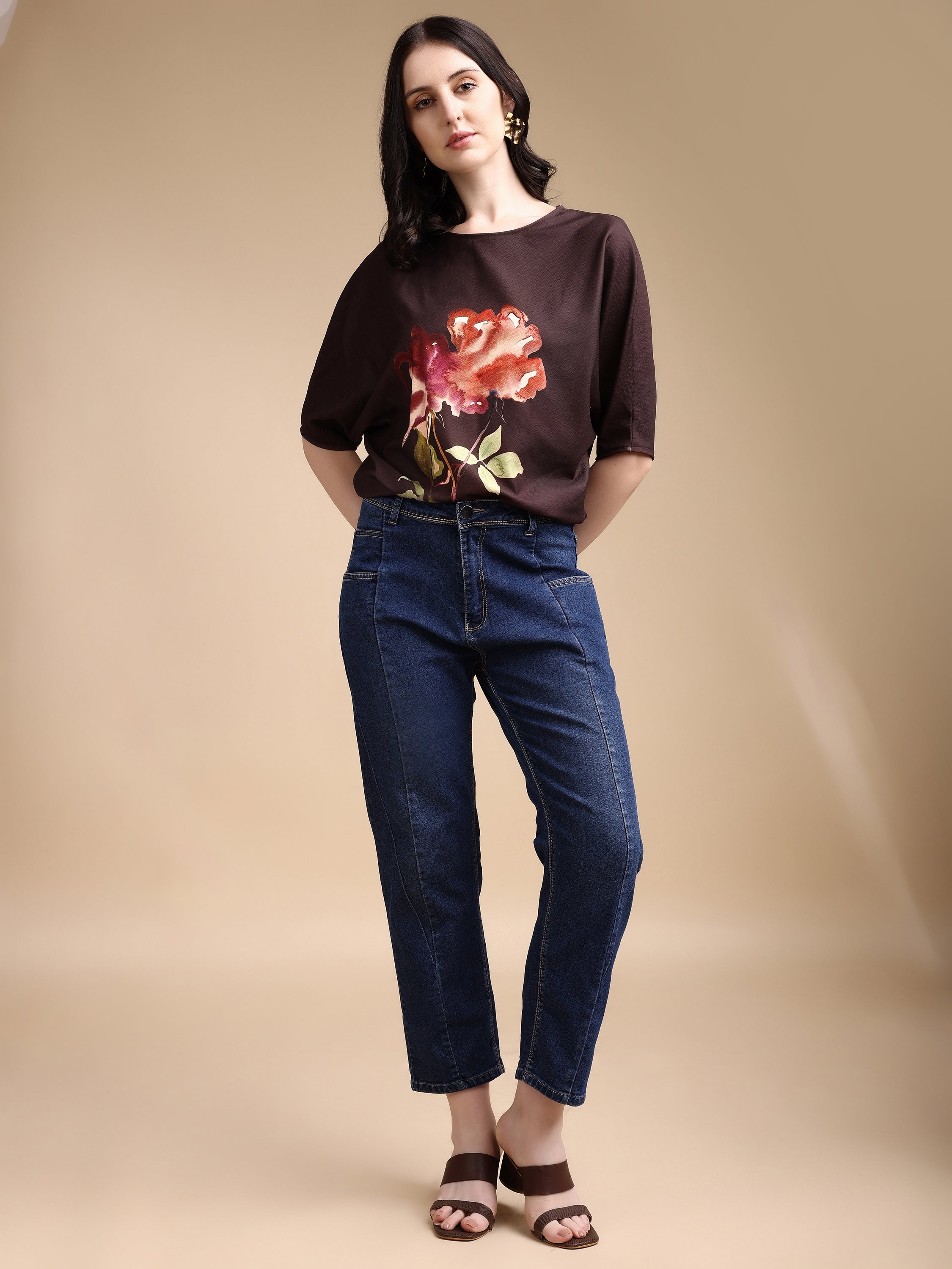 Women printed oversized Top