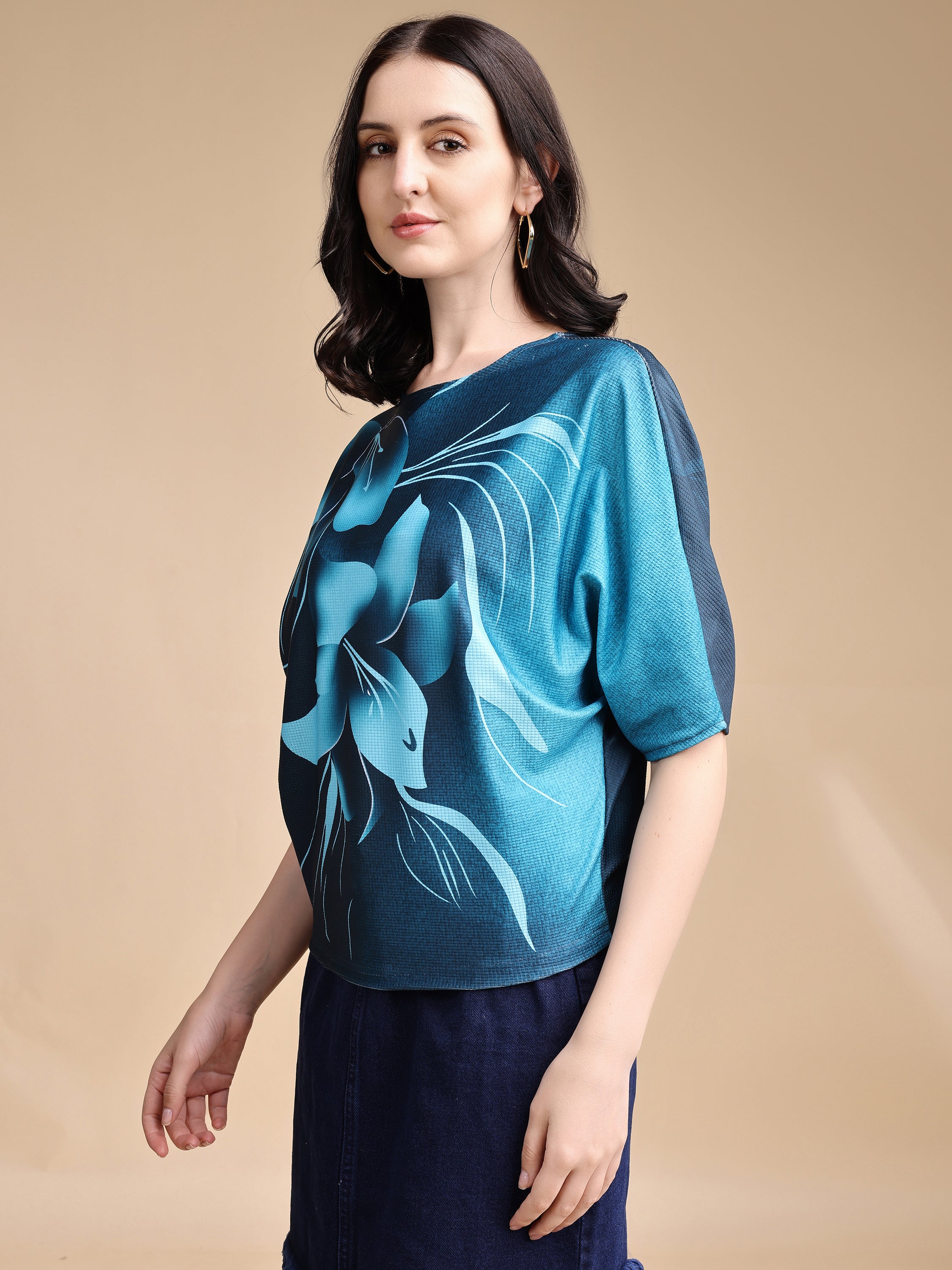 Women printed oversized Top