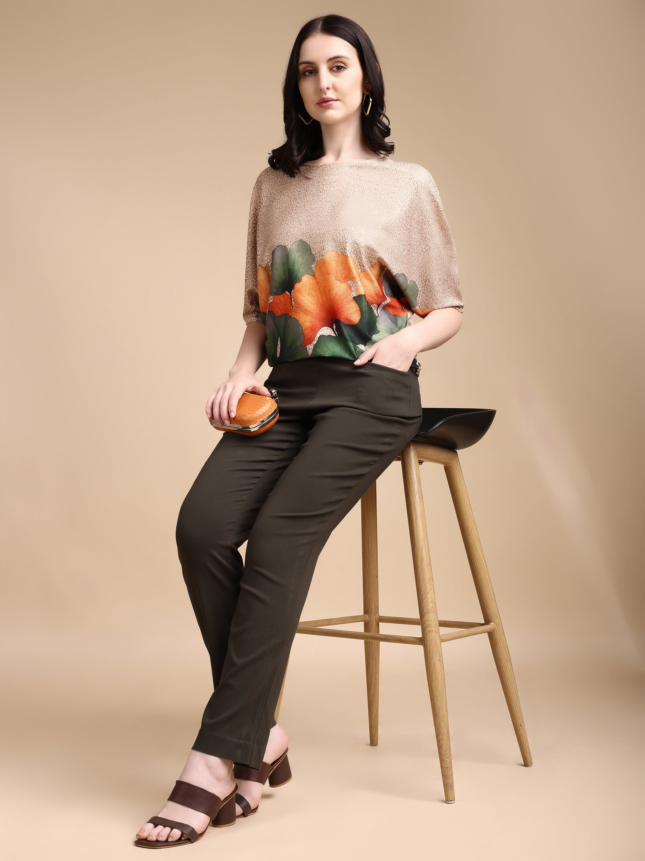 Women printed oversized Top