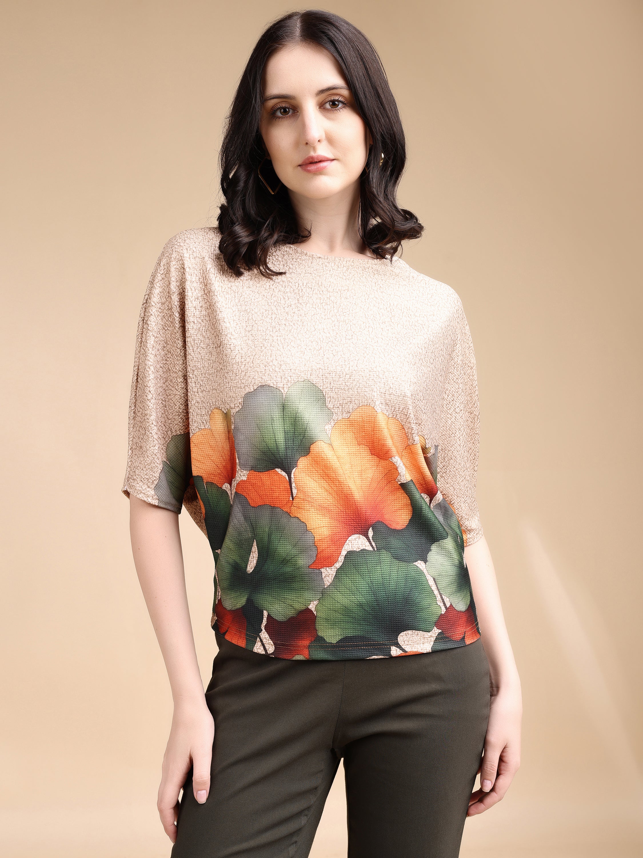Women printed oversized Top
