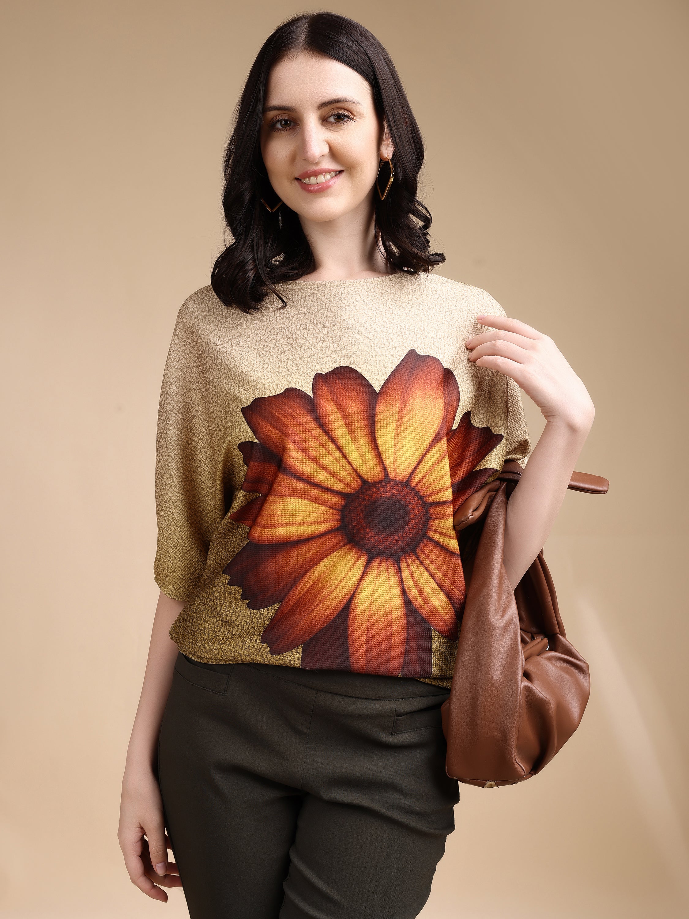 Women printed oversized Top