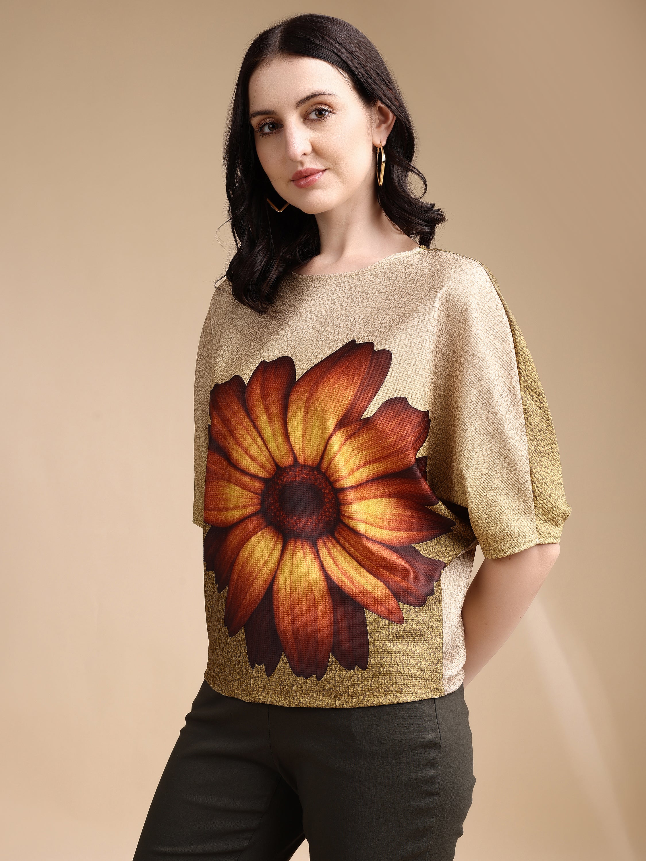 Women printed oversized Top