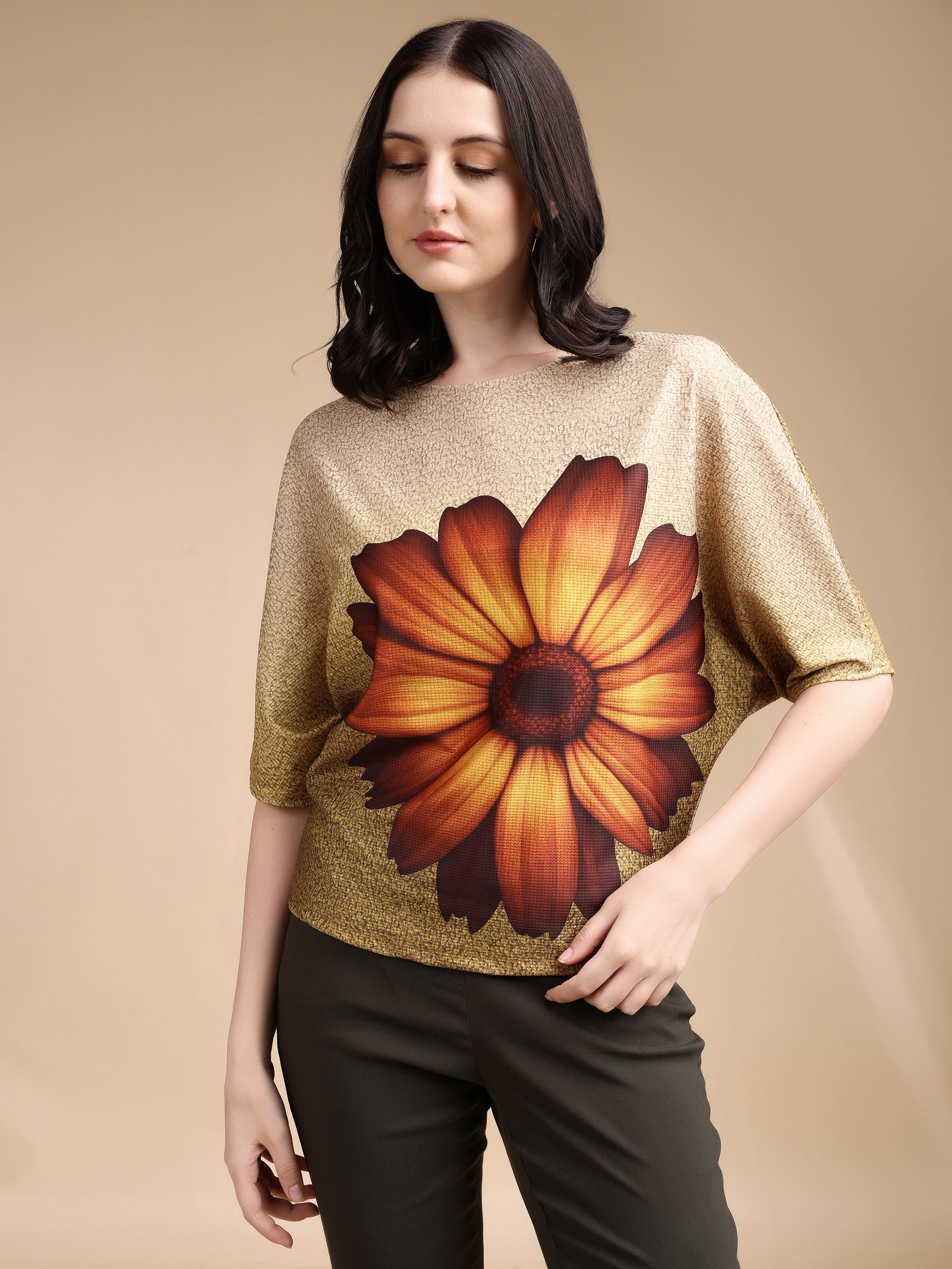 Women printed oversized Top