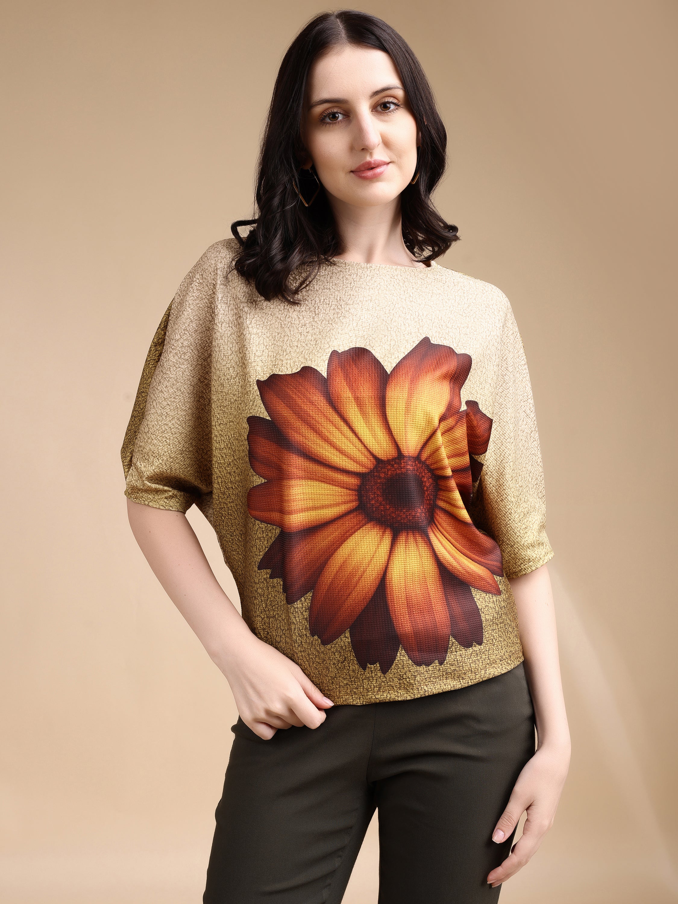 Women printed oversized Top
