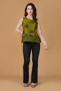 Ethnic Printed Pure Cotton Casual Top