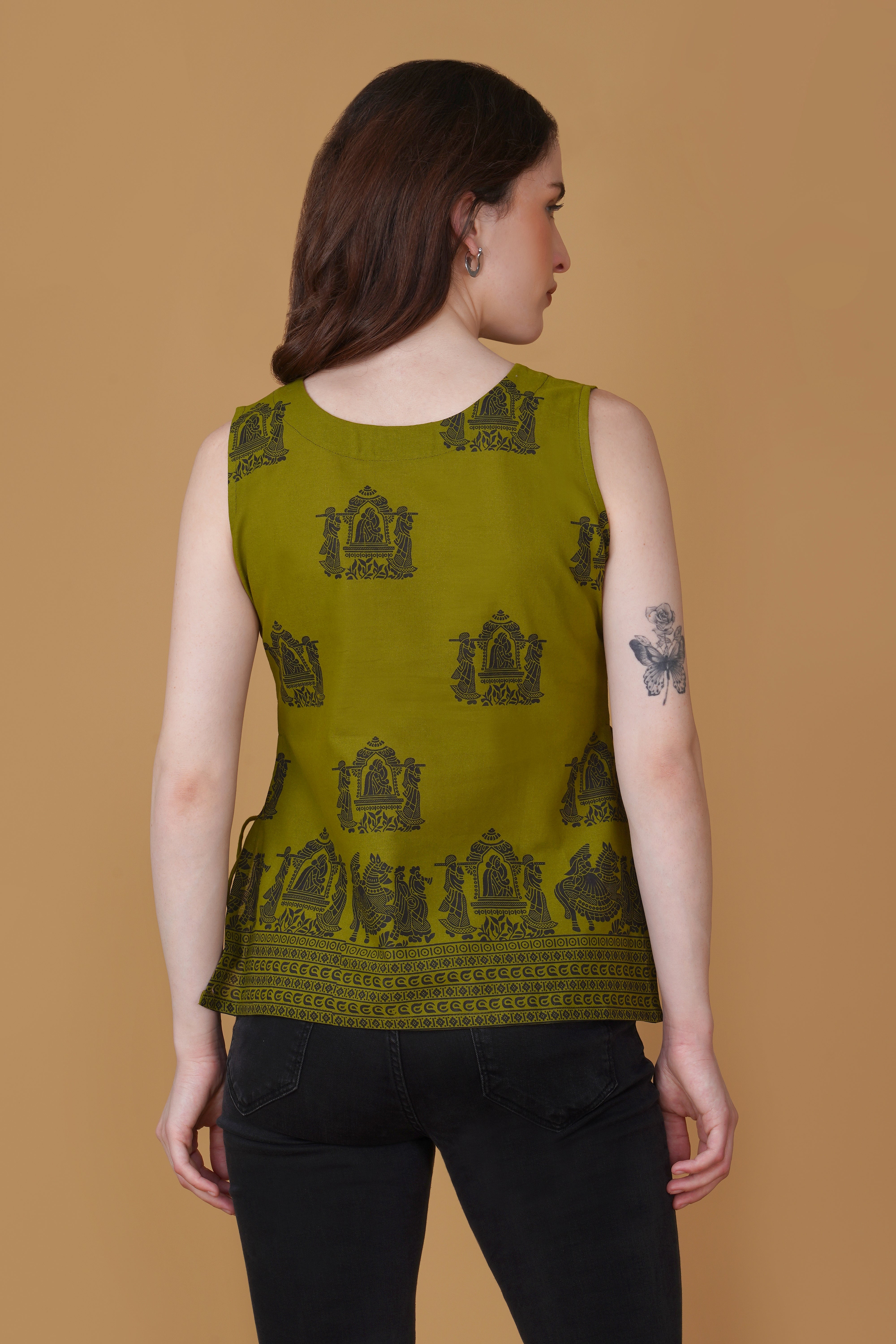 Ethnic Printed Pure Cotton Casual Top