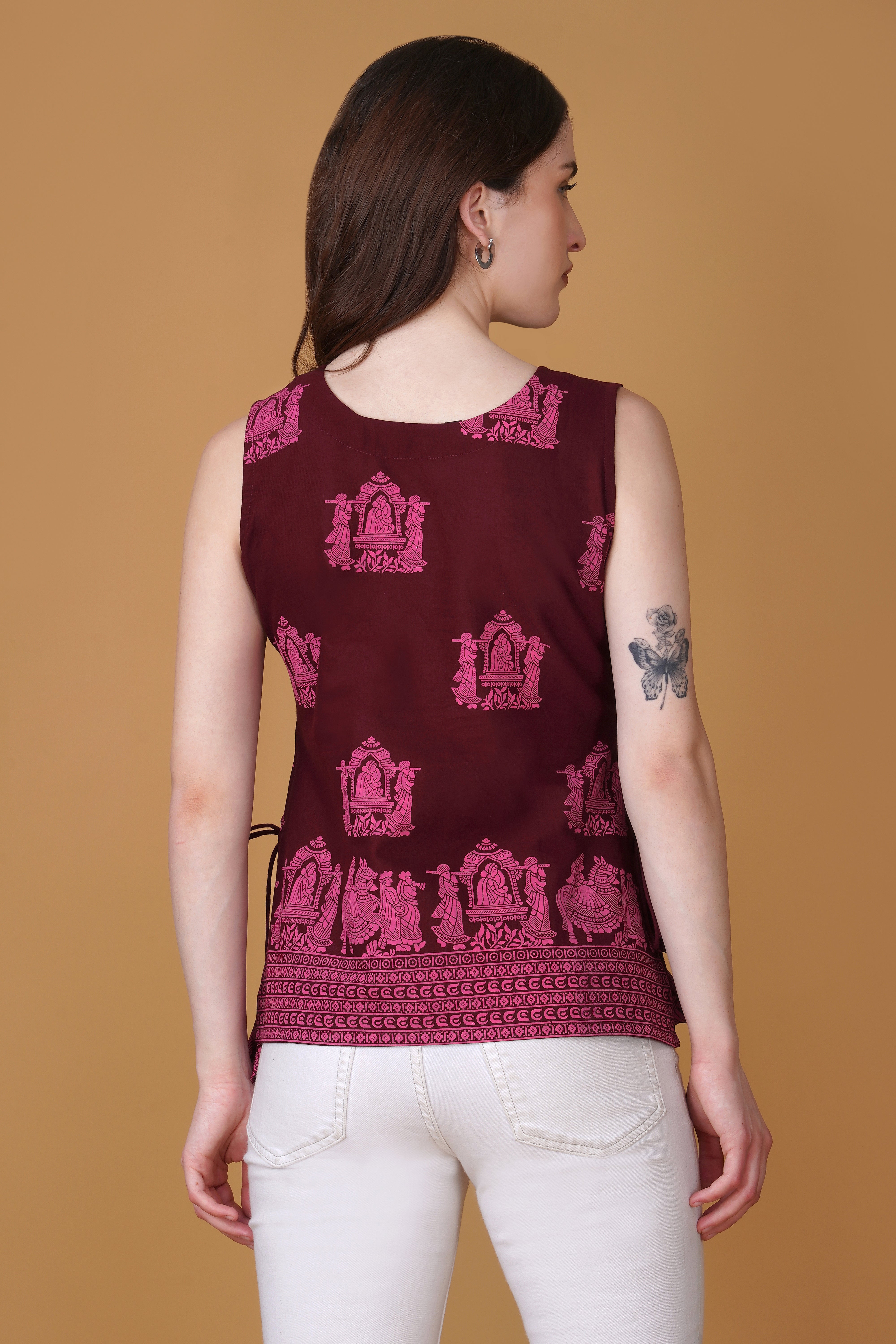 Ethnic Printed Pure Cotton Casual Top
