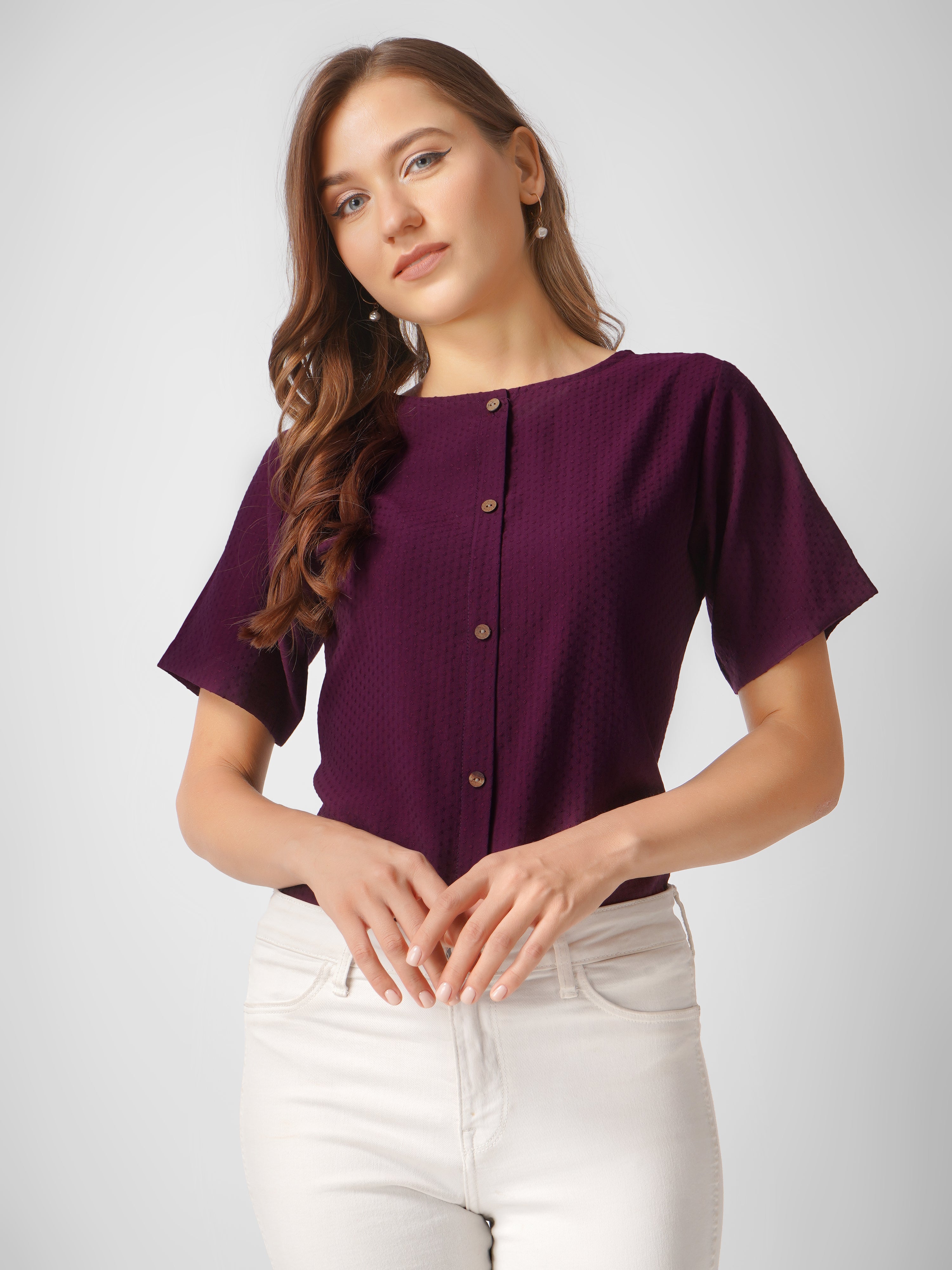 Women Solid Casual Top