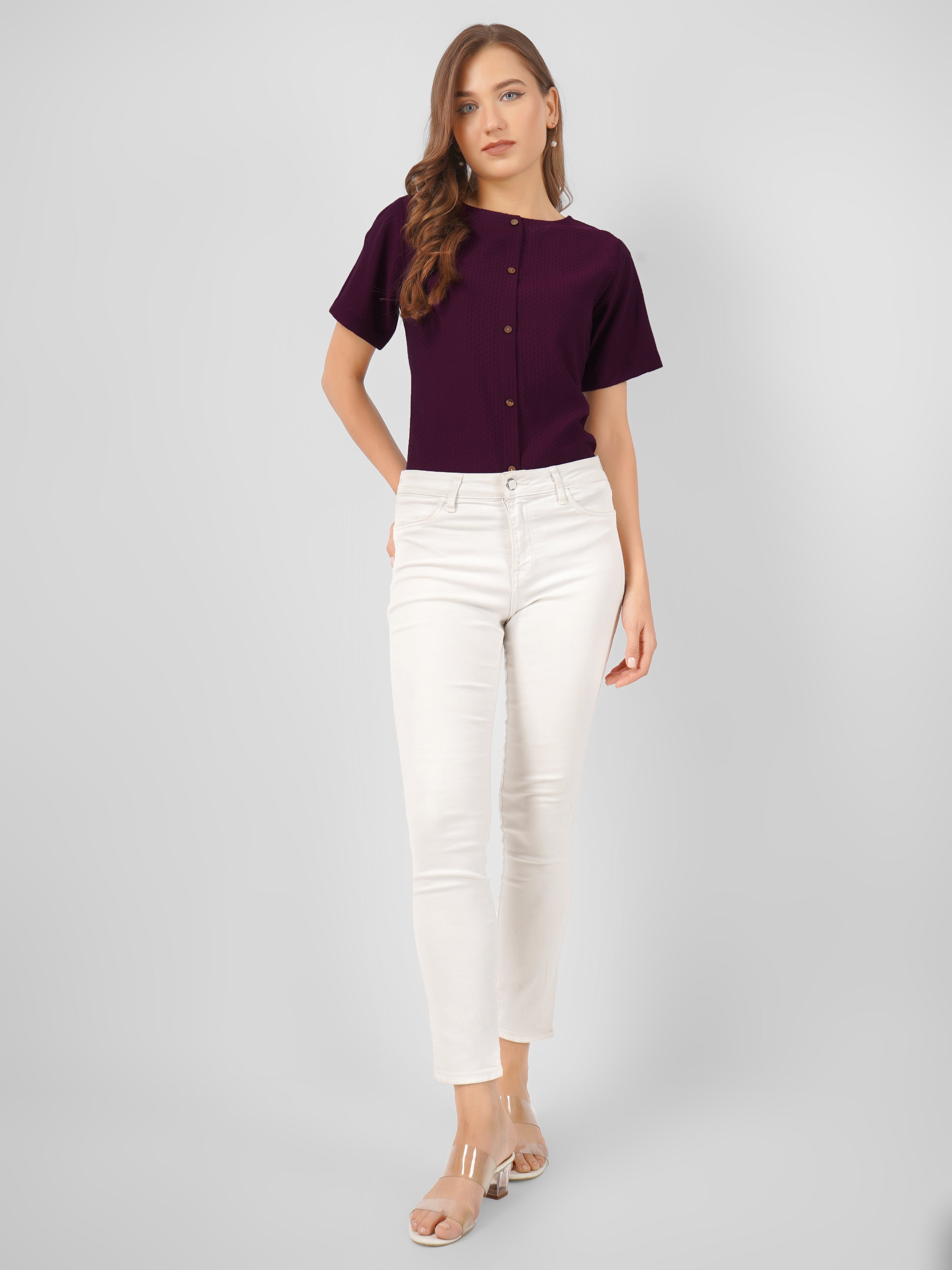 Women Solid Casual Top