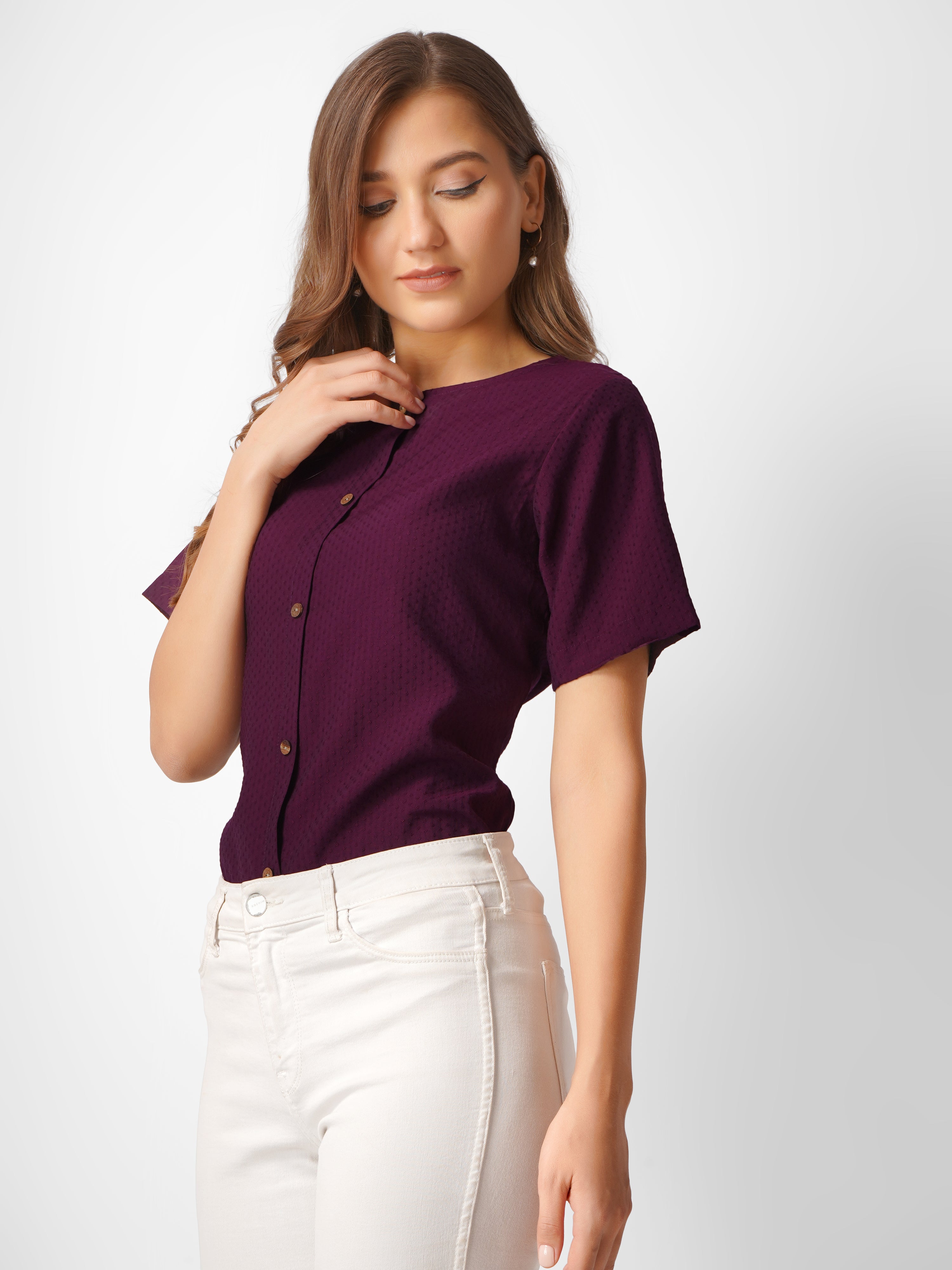 Women Solid Casual Top