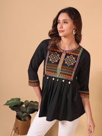 Women embroidery work tunic top