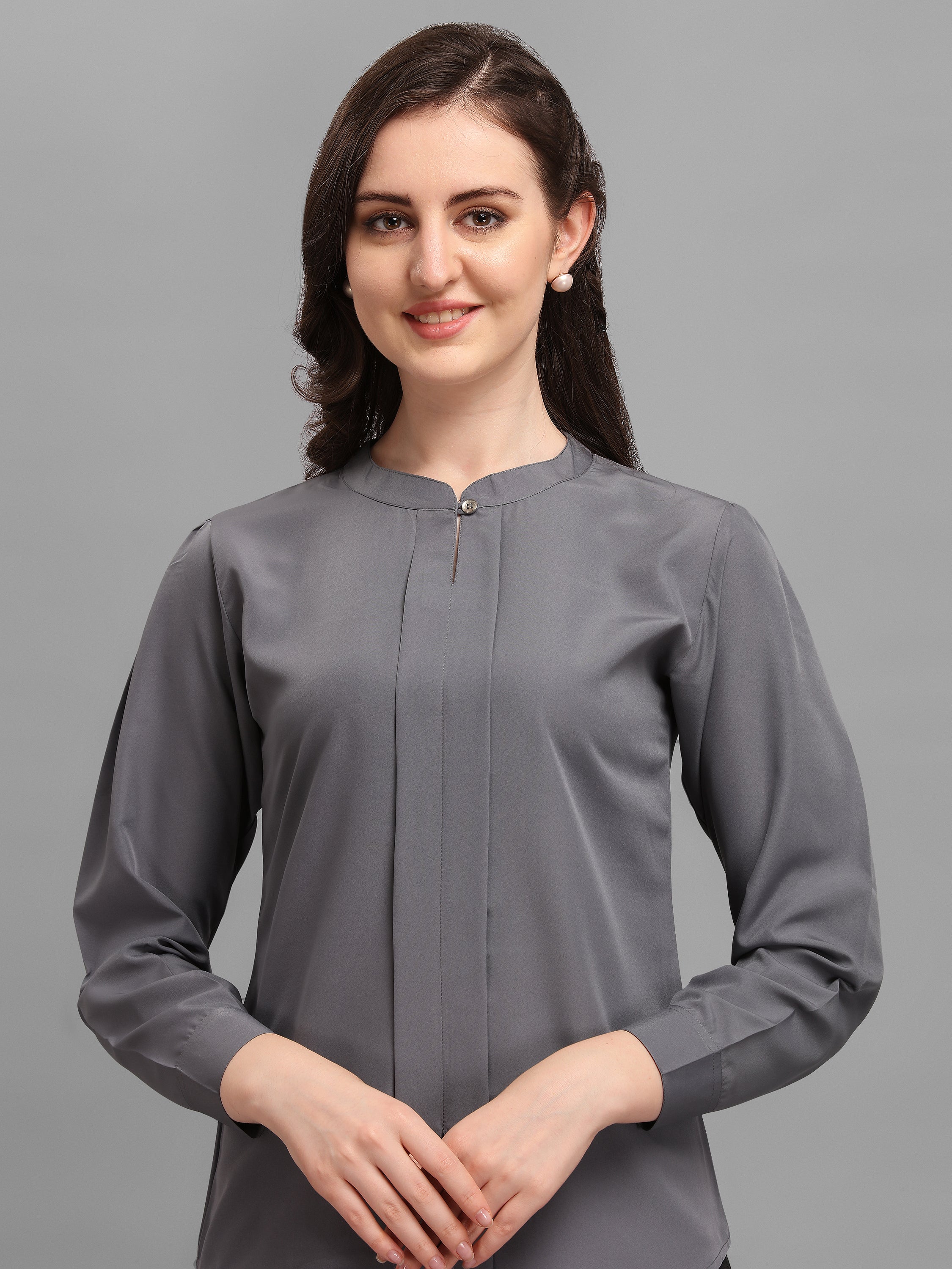 Kinjo Women Solid Formal Shirt