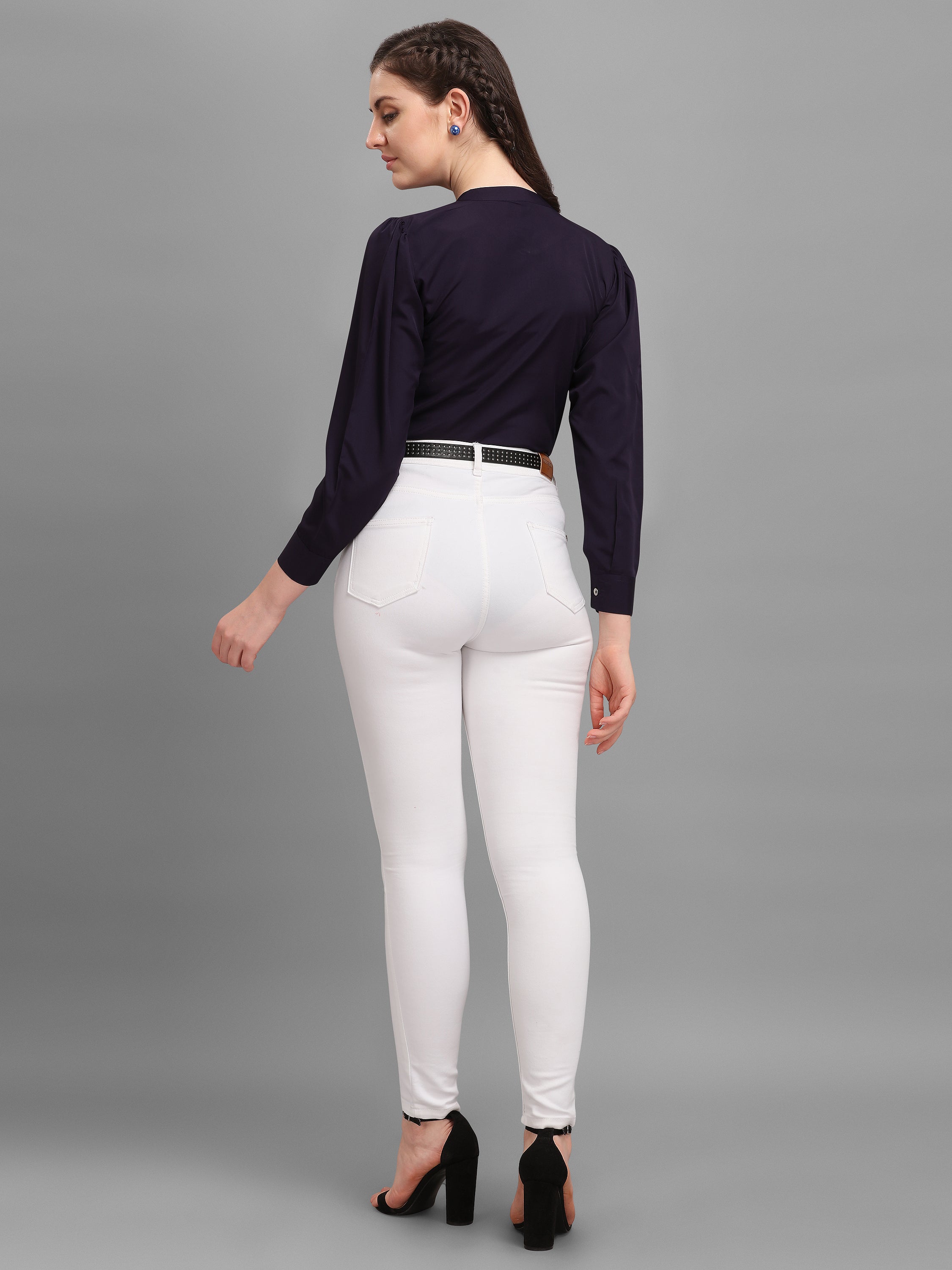 Kinjo Women Solid Formal Shirt