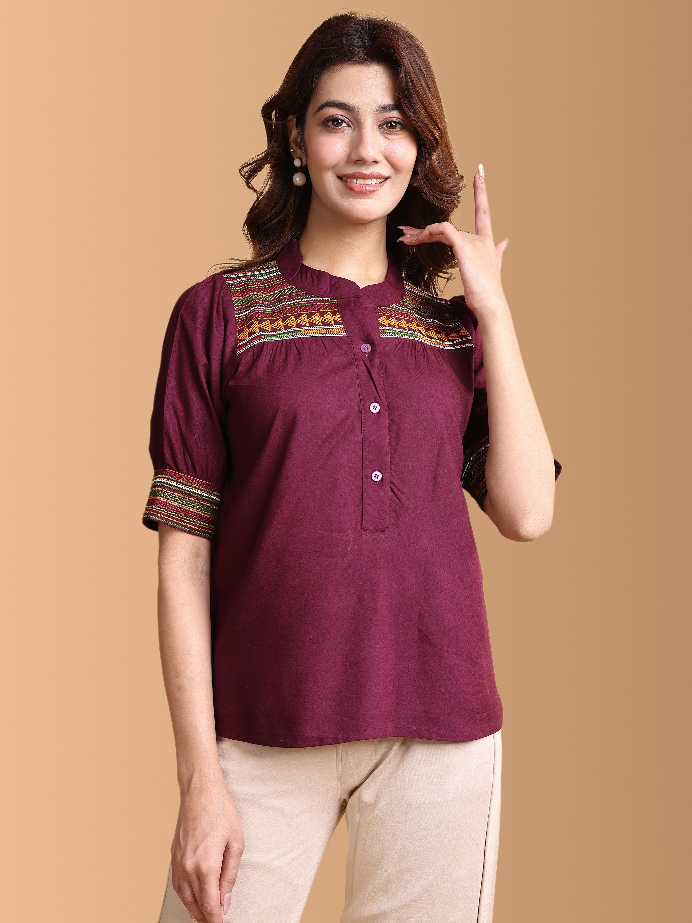 Women Embroidery Work Top