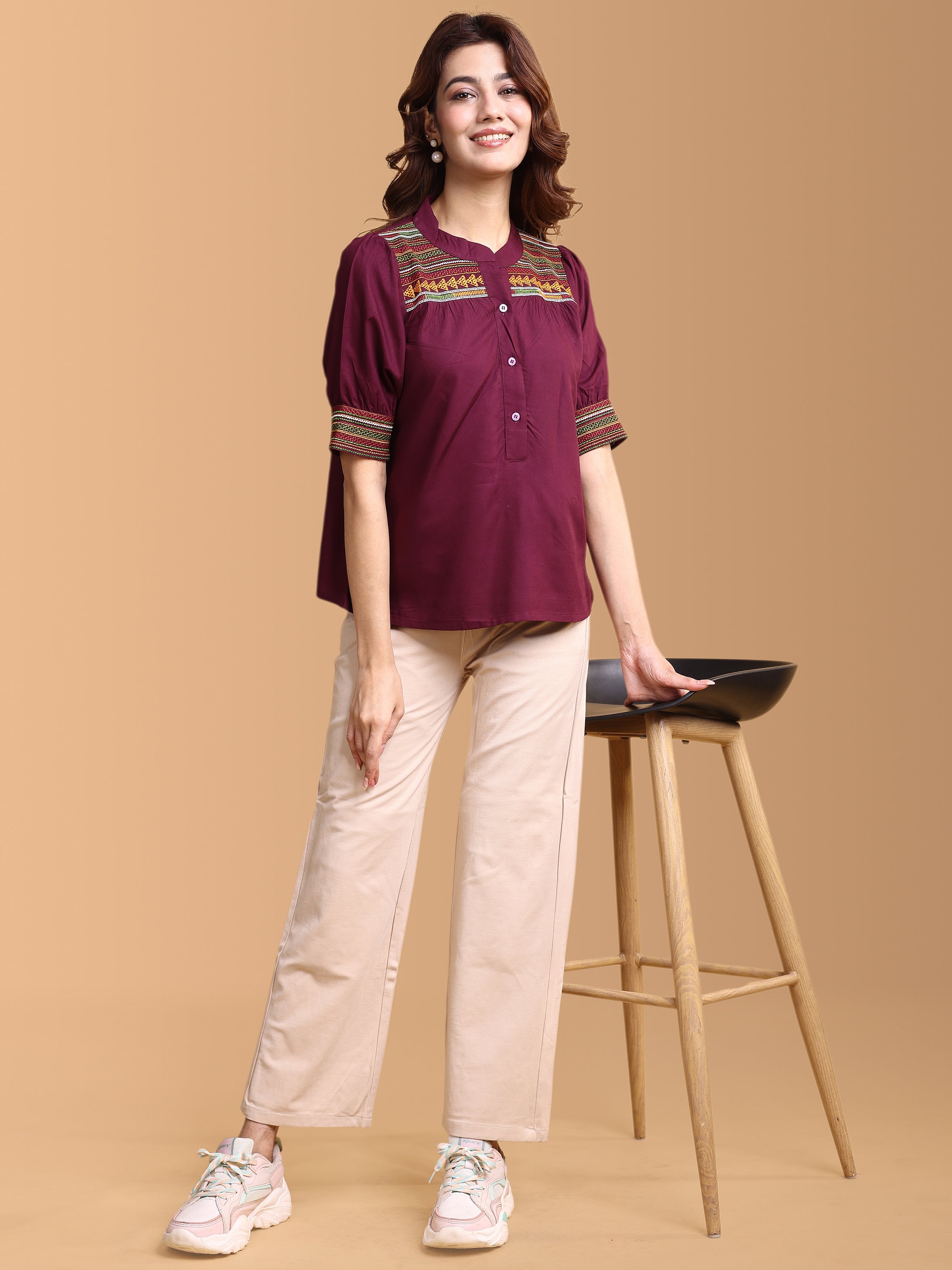 Women Embroidery Work Top