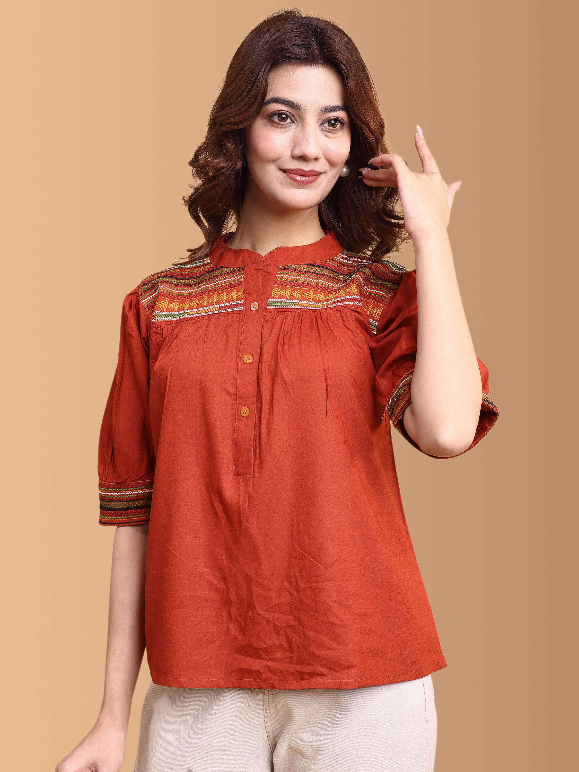Women Embroidery Work Top