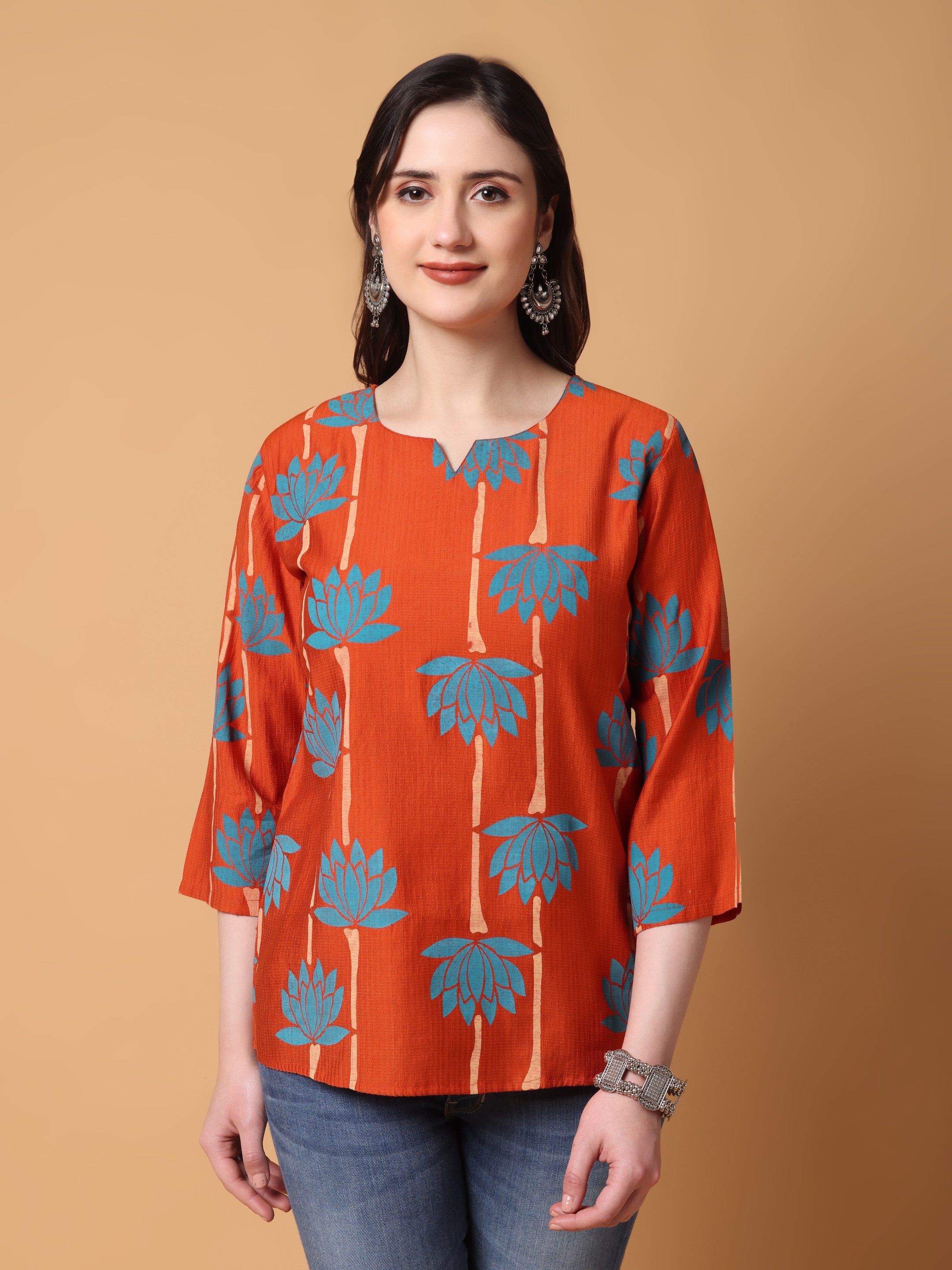 Women Lotus Printed Top