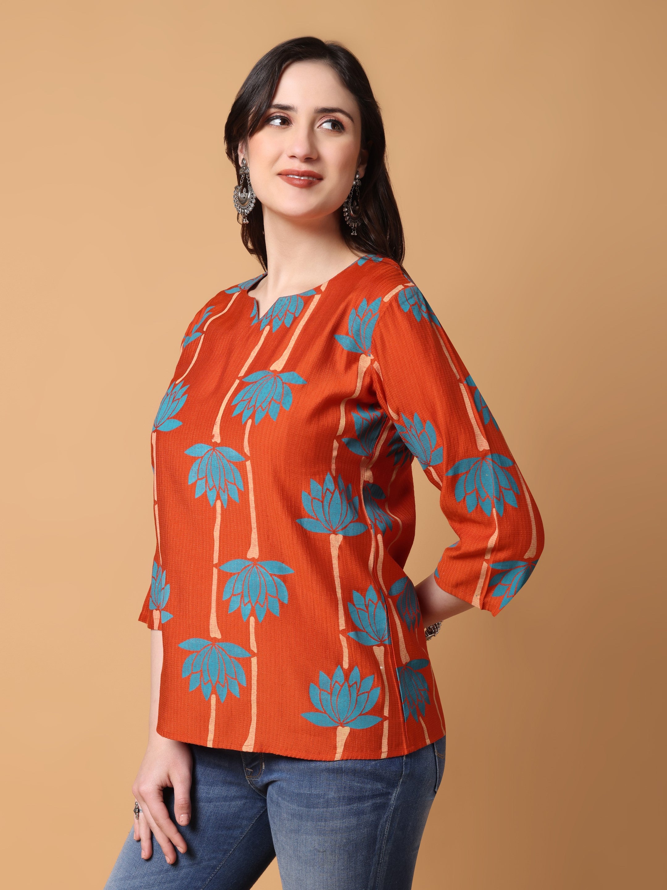 Women Lotus Printed Top