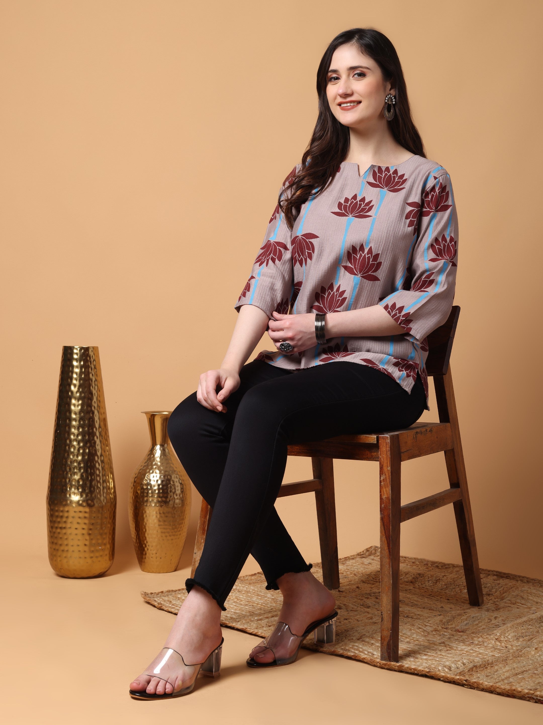 Women Lotus Printed Top