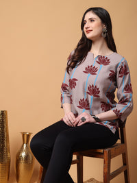 Women Lotus Printed Top