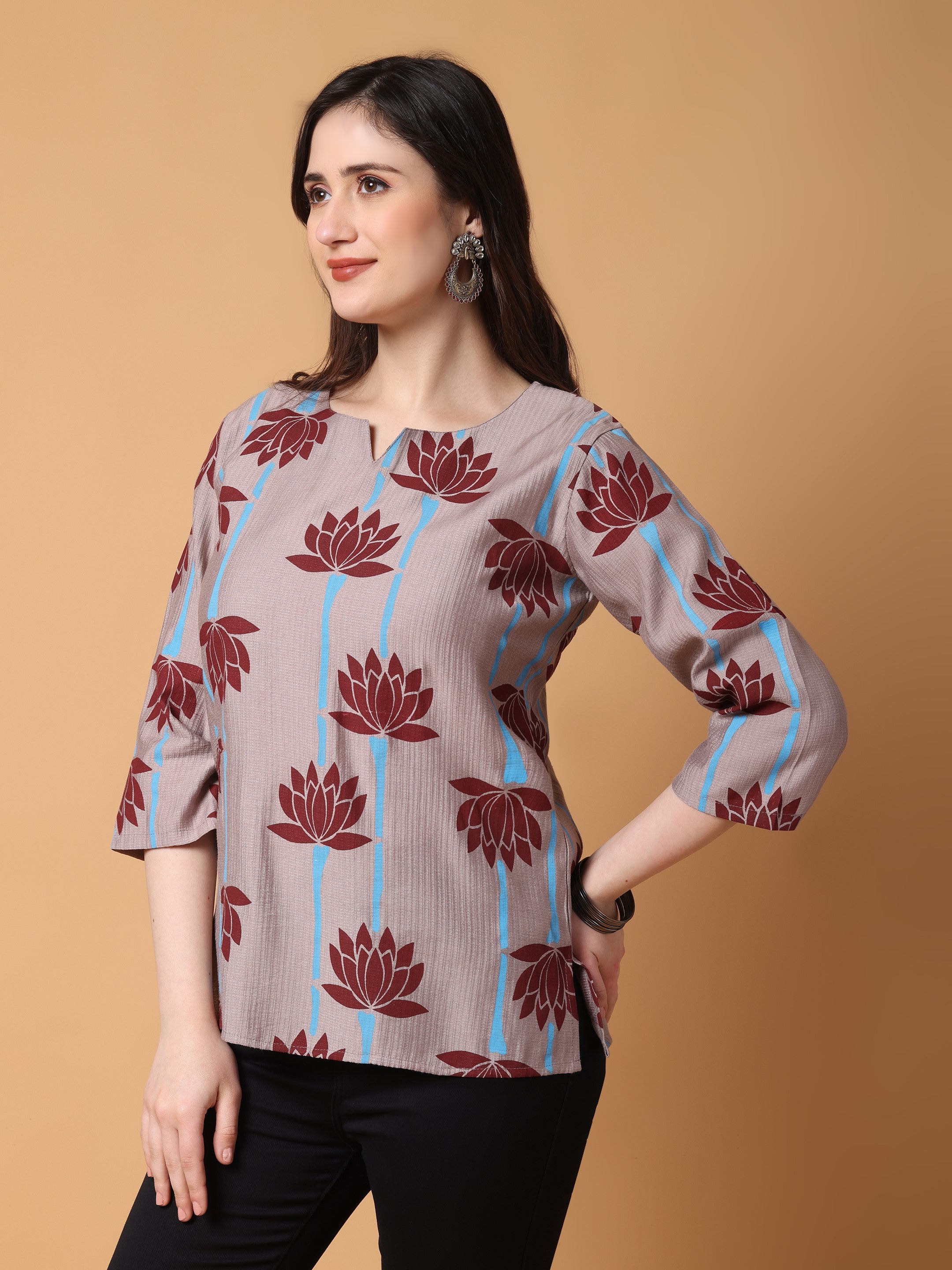 Women Lotus Printed Top