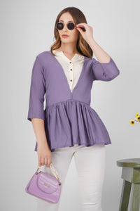 Women Solid Flared Tops