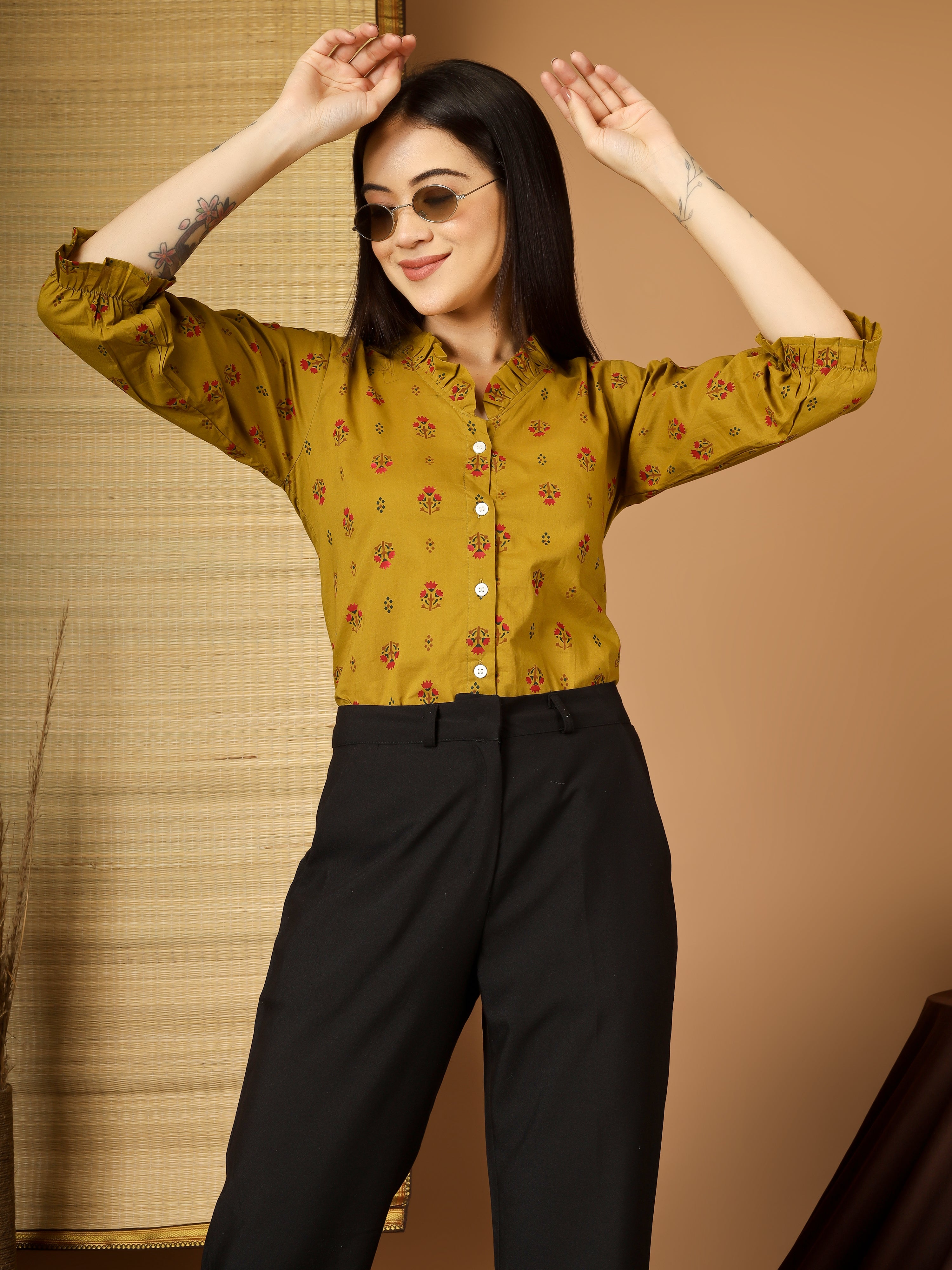 Women Floral Printed Casual Tops