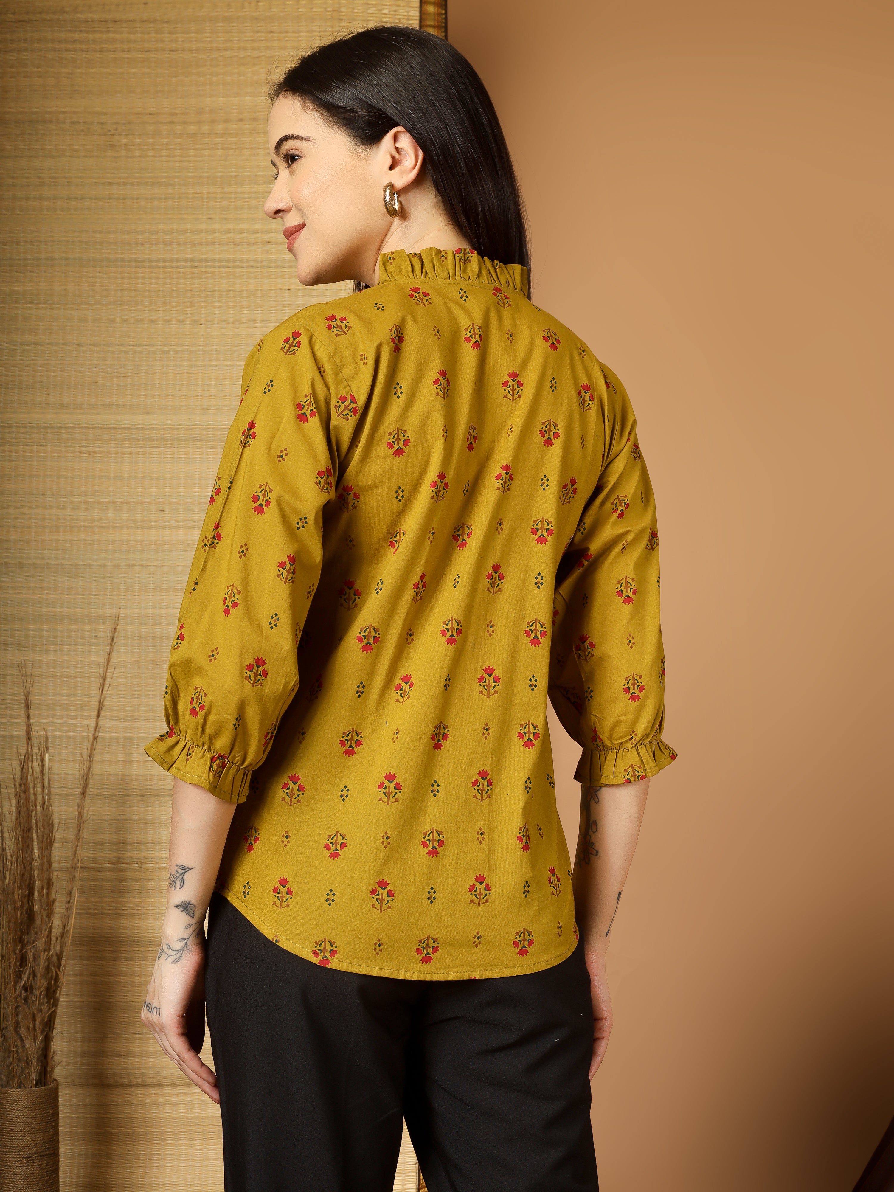 Women Floral Printed Casual Tops