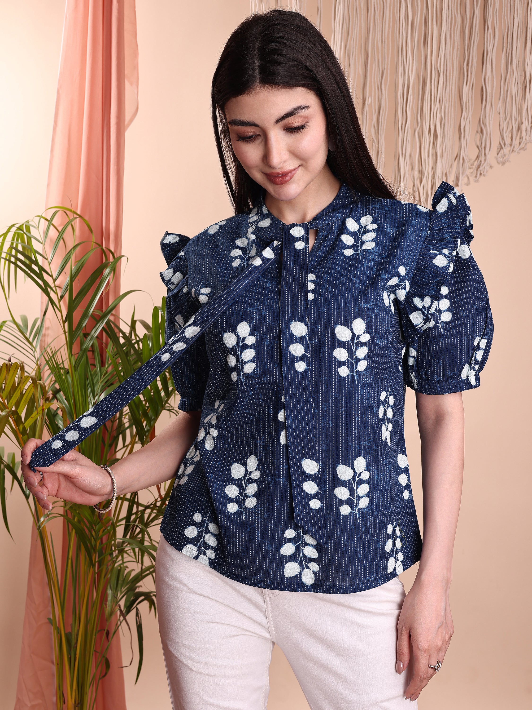 Women Floral  Printed Formal Tops