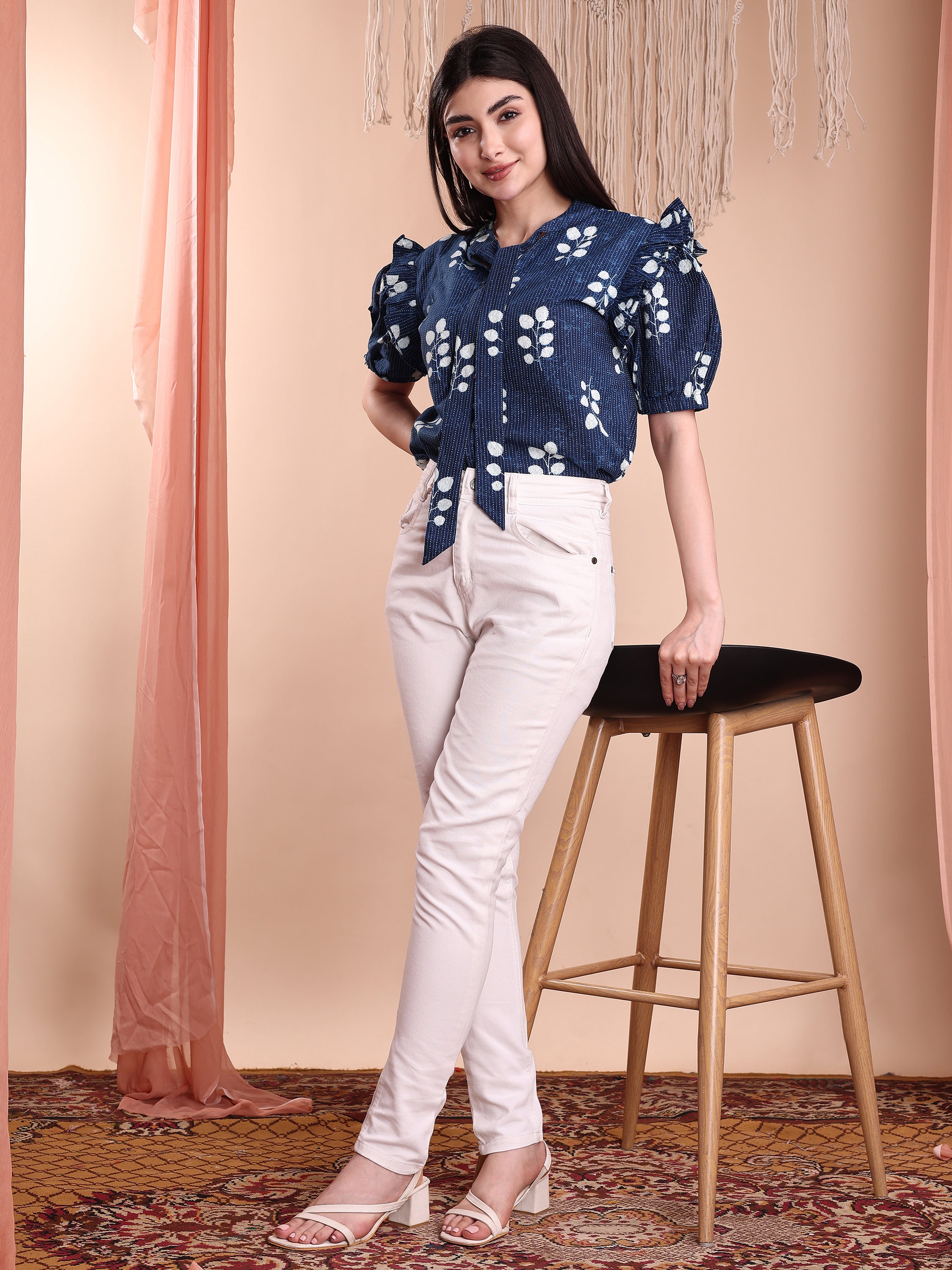 Women Floral  Printed Formal Tops