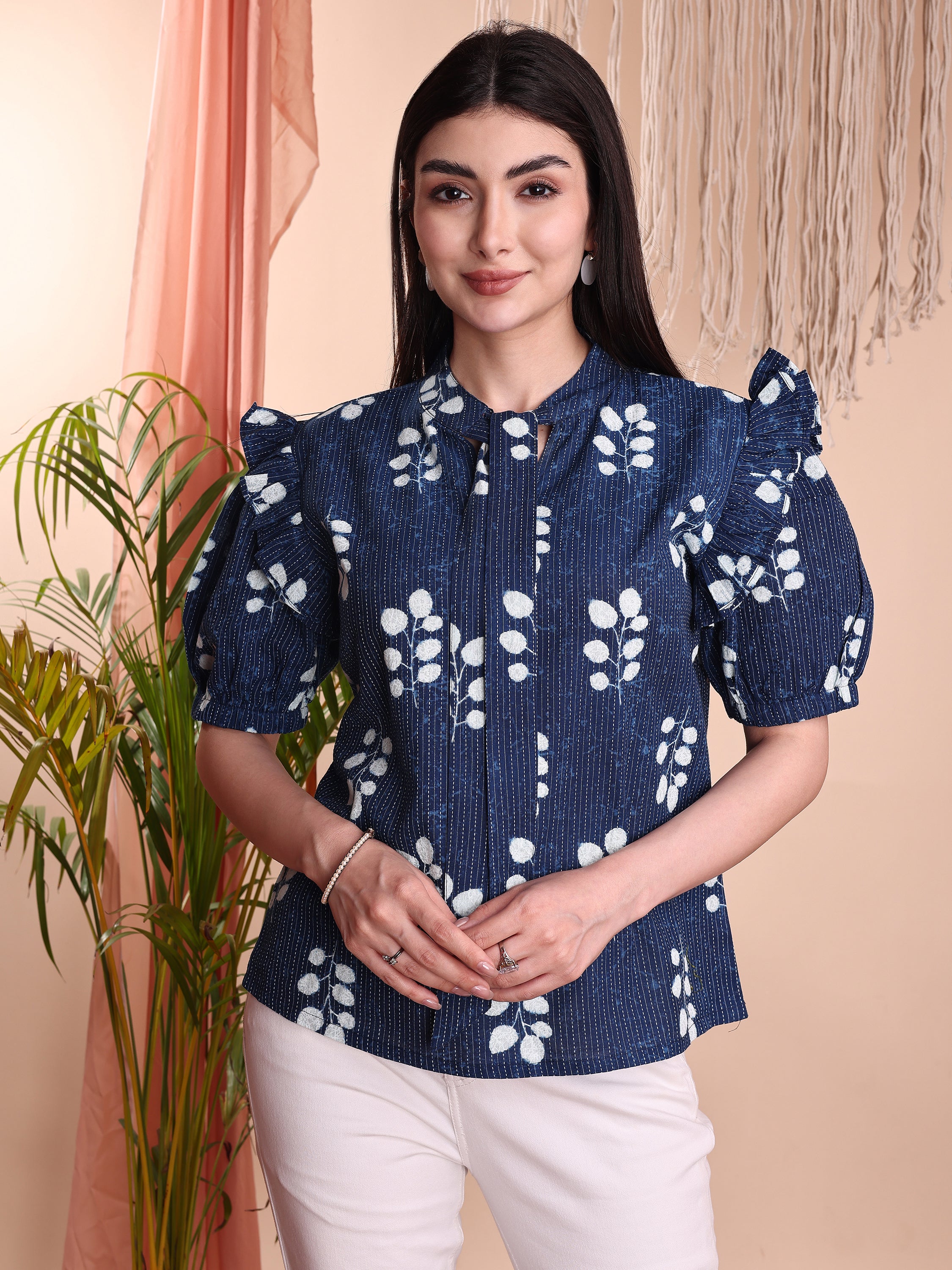 Women Floral  Printed Formal Tops
