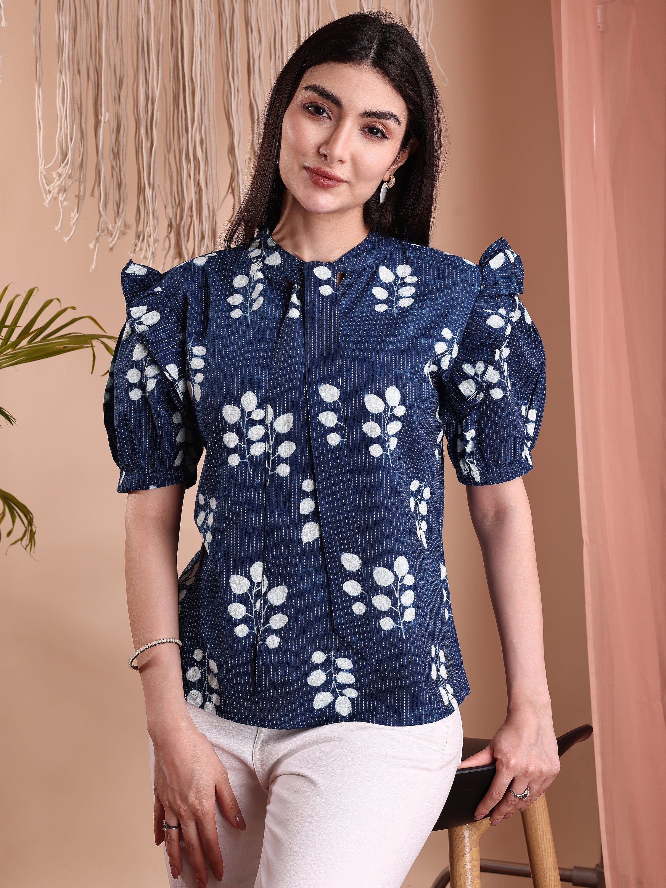 Women Floral  Printed Formal Tops