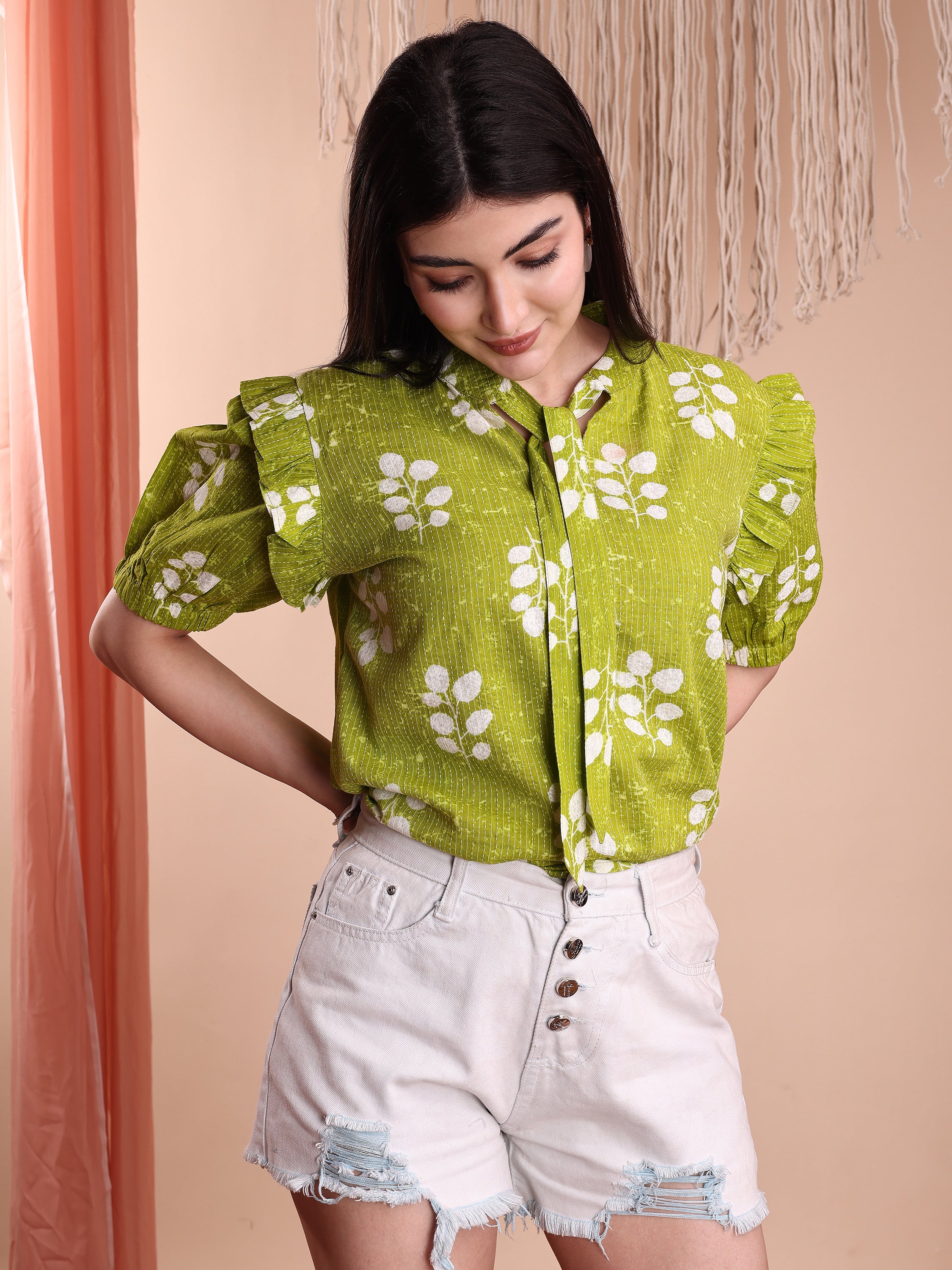Women Floral  Printed Formal Tops