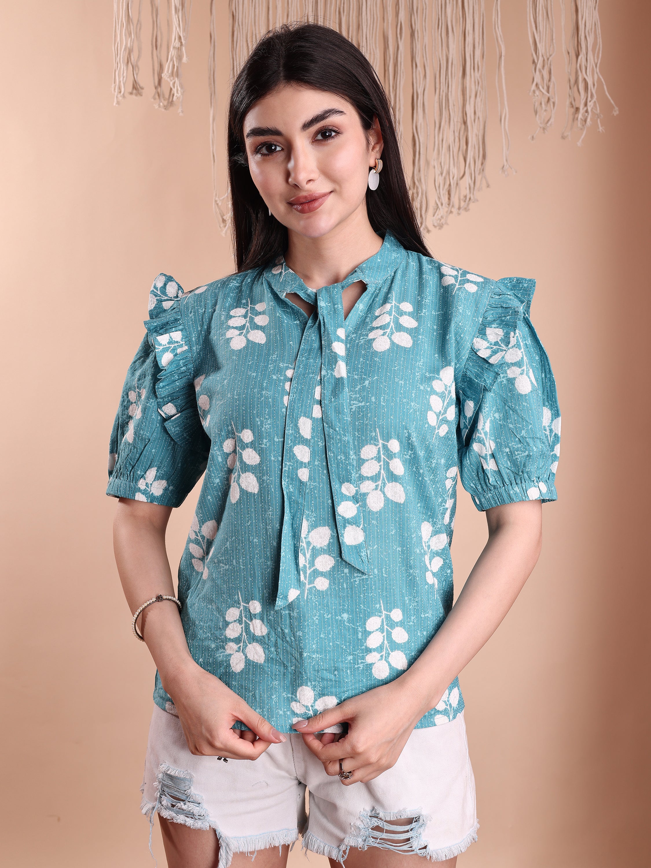 Women Floral  Printed Formal Tops