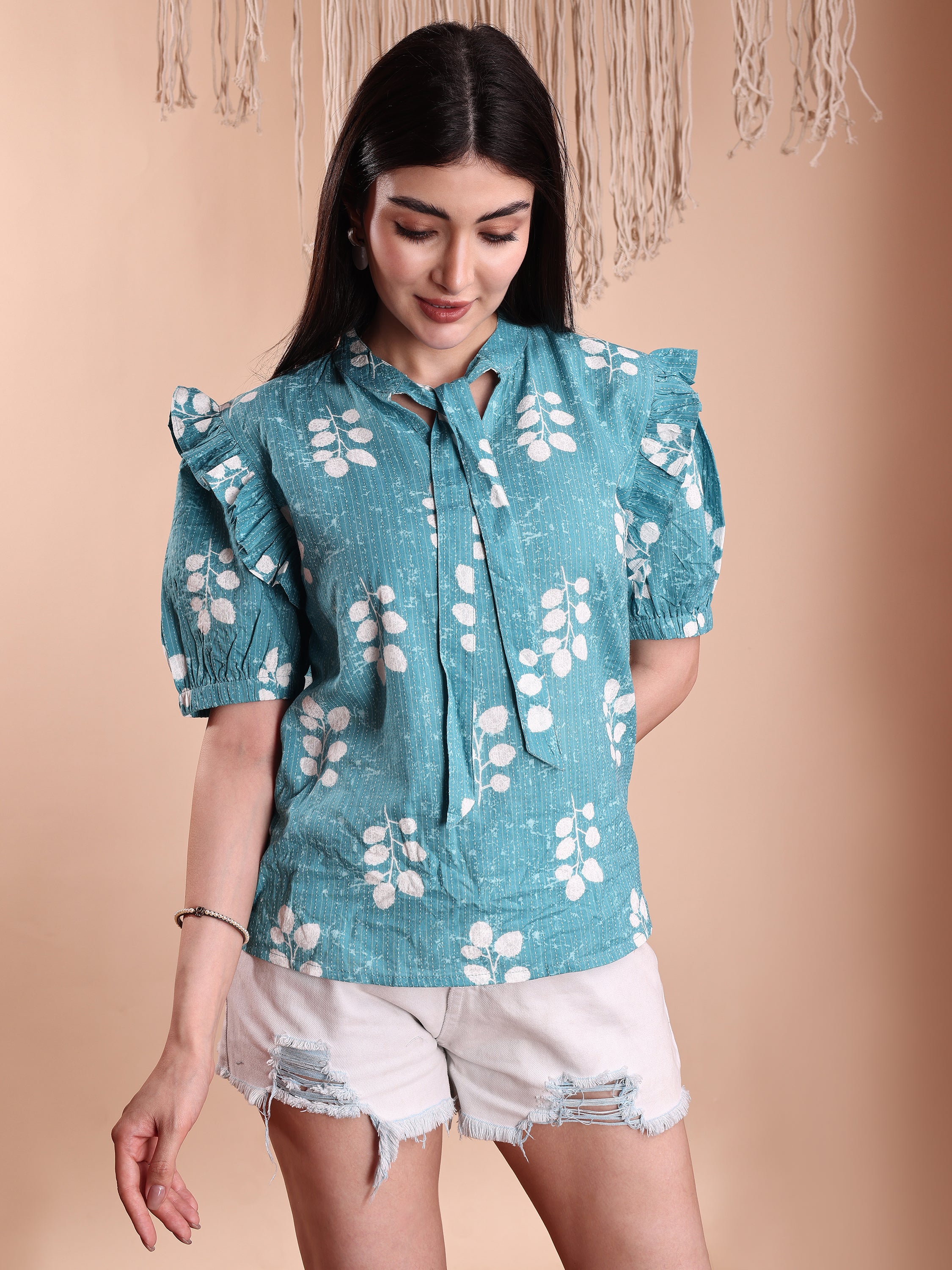 Women Floral  Printed Formal Tops