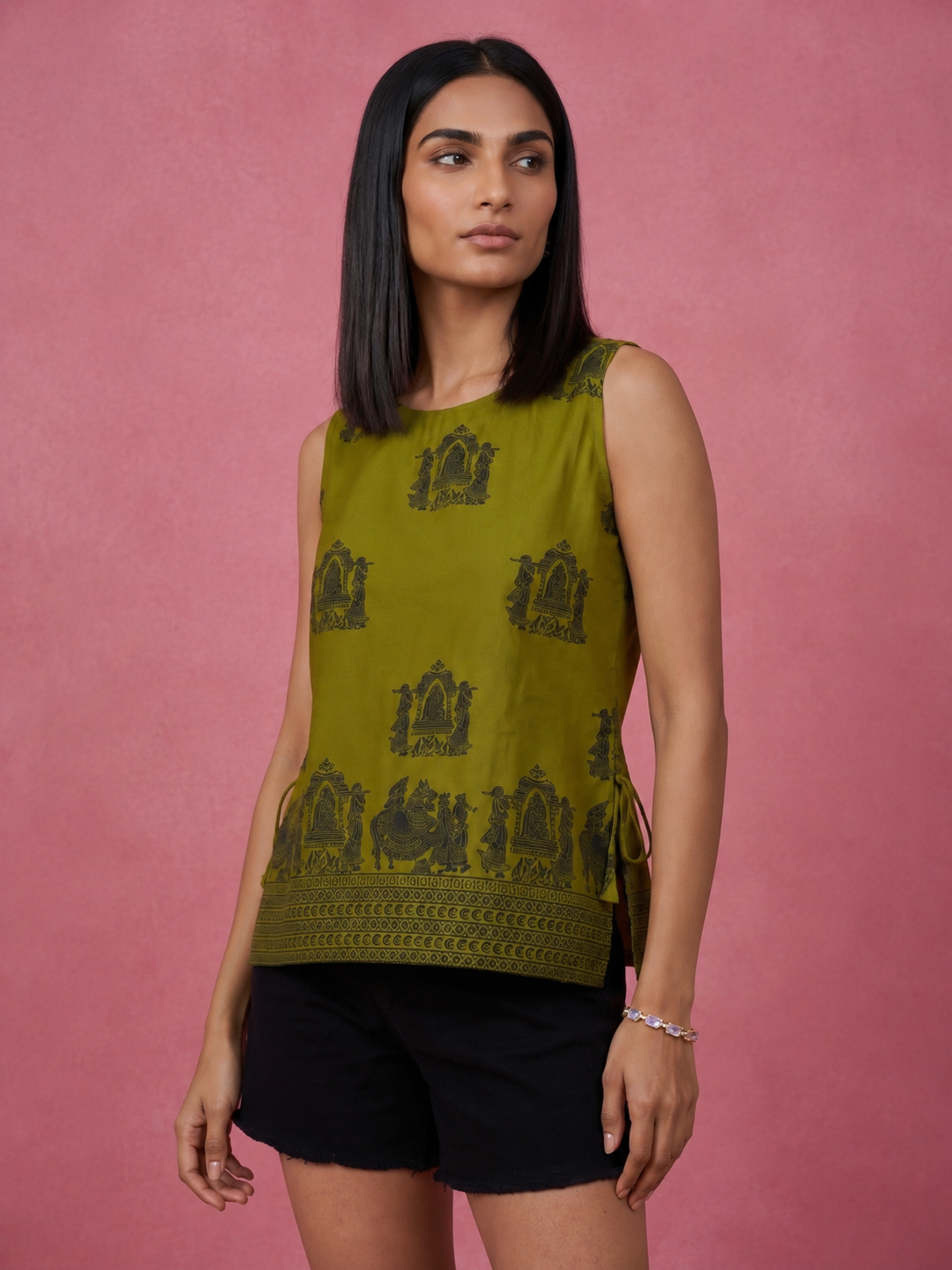 Ethnic Printed Pure Cotton Casual Top