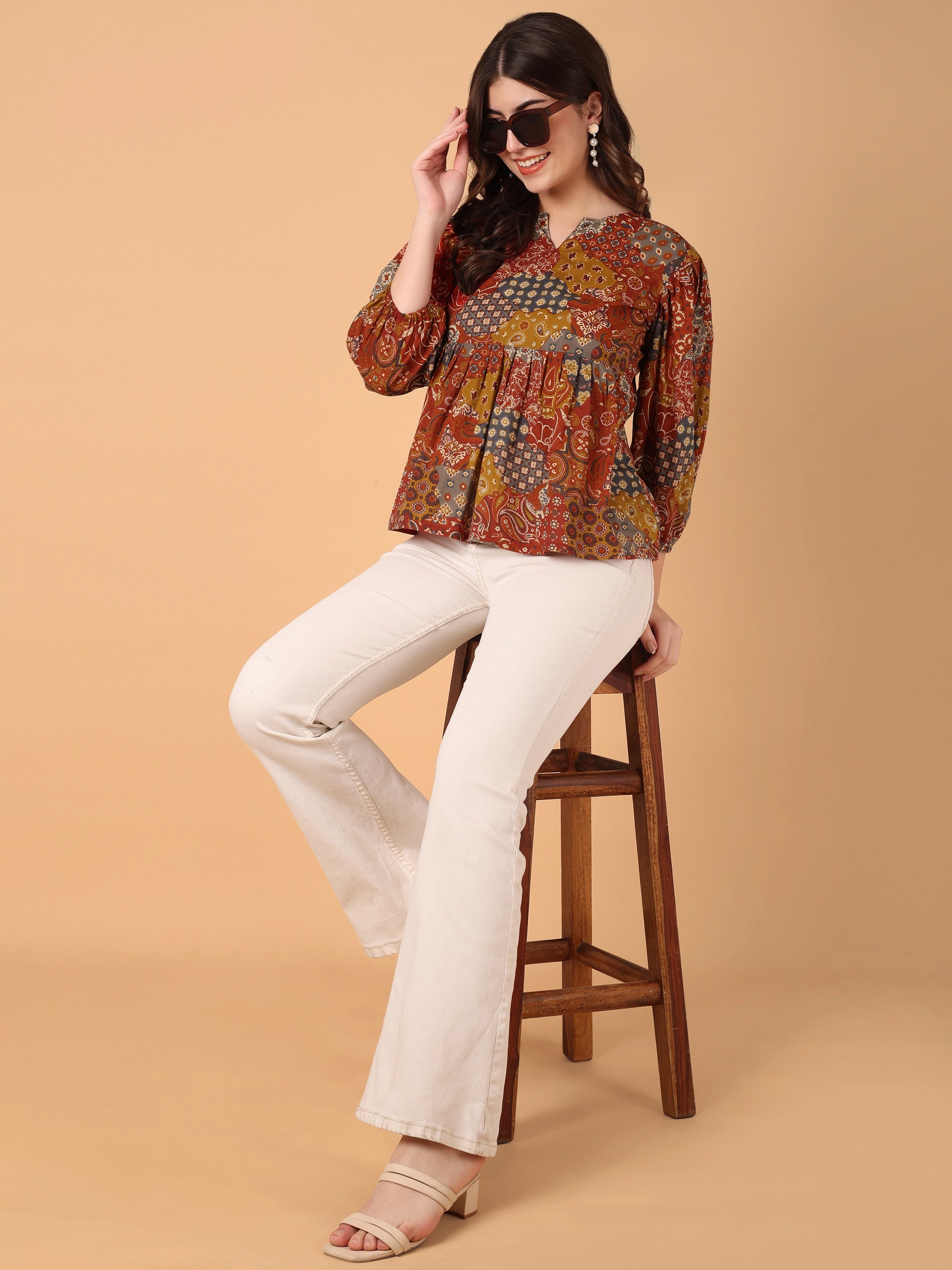 Women Ethnic Motifs Printed Top