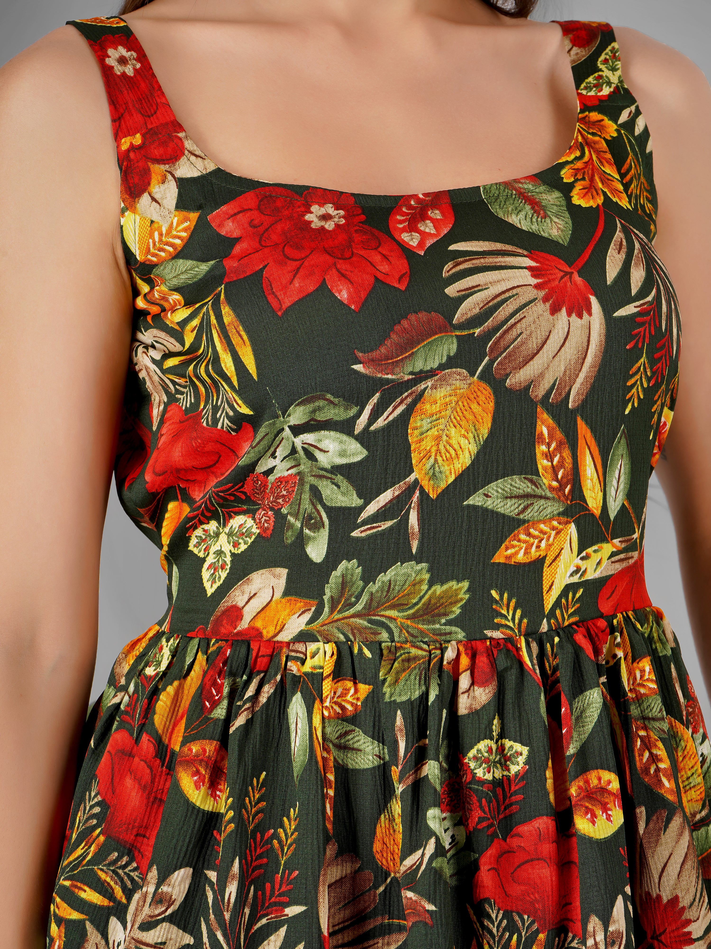 Women Floral Printed Beach Wear Tops