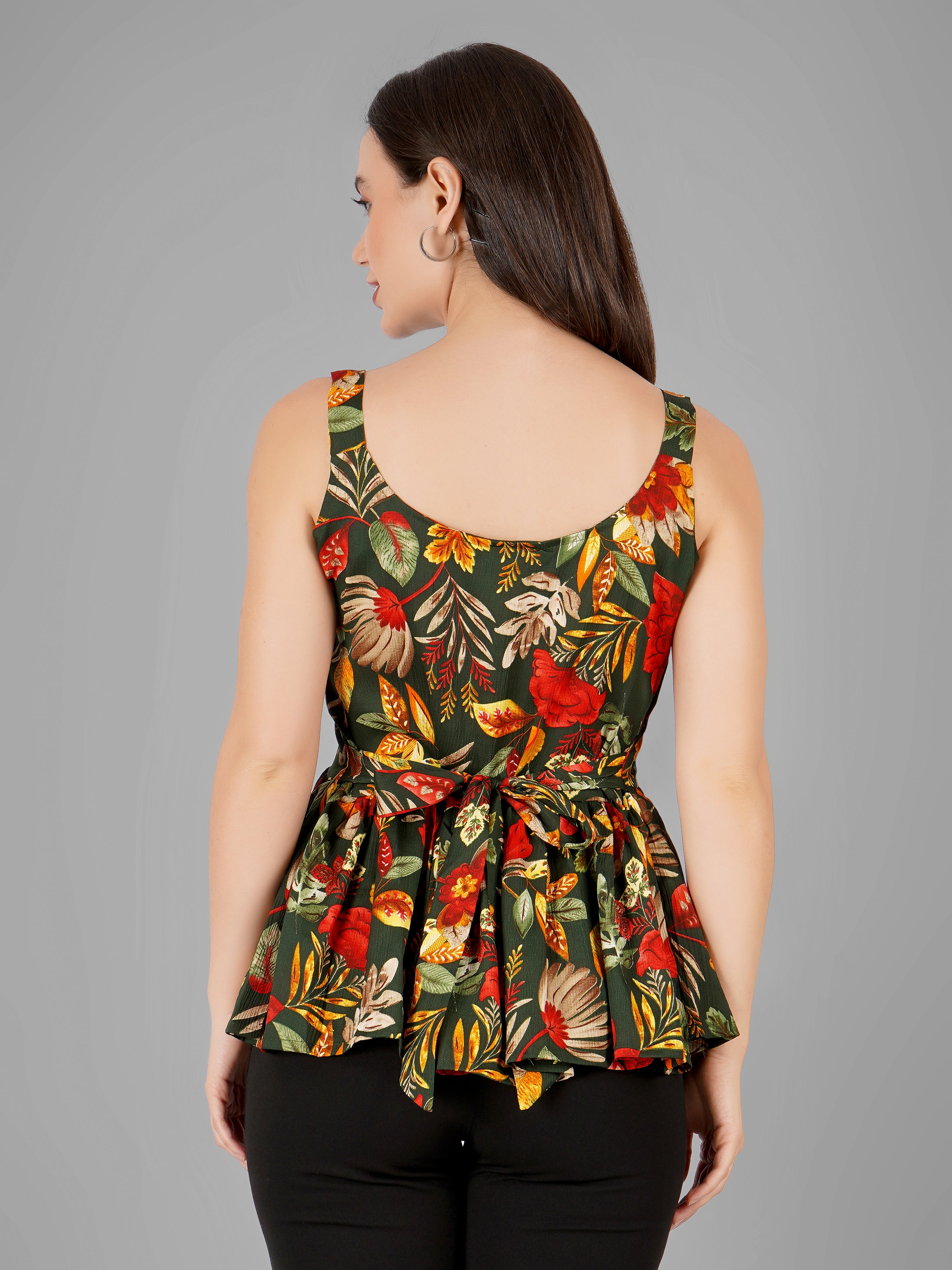 Women Floral Printed Beach Wear Tops