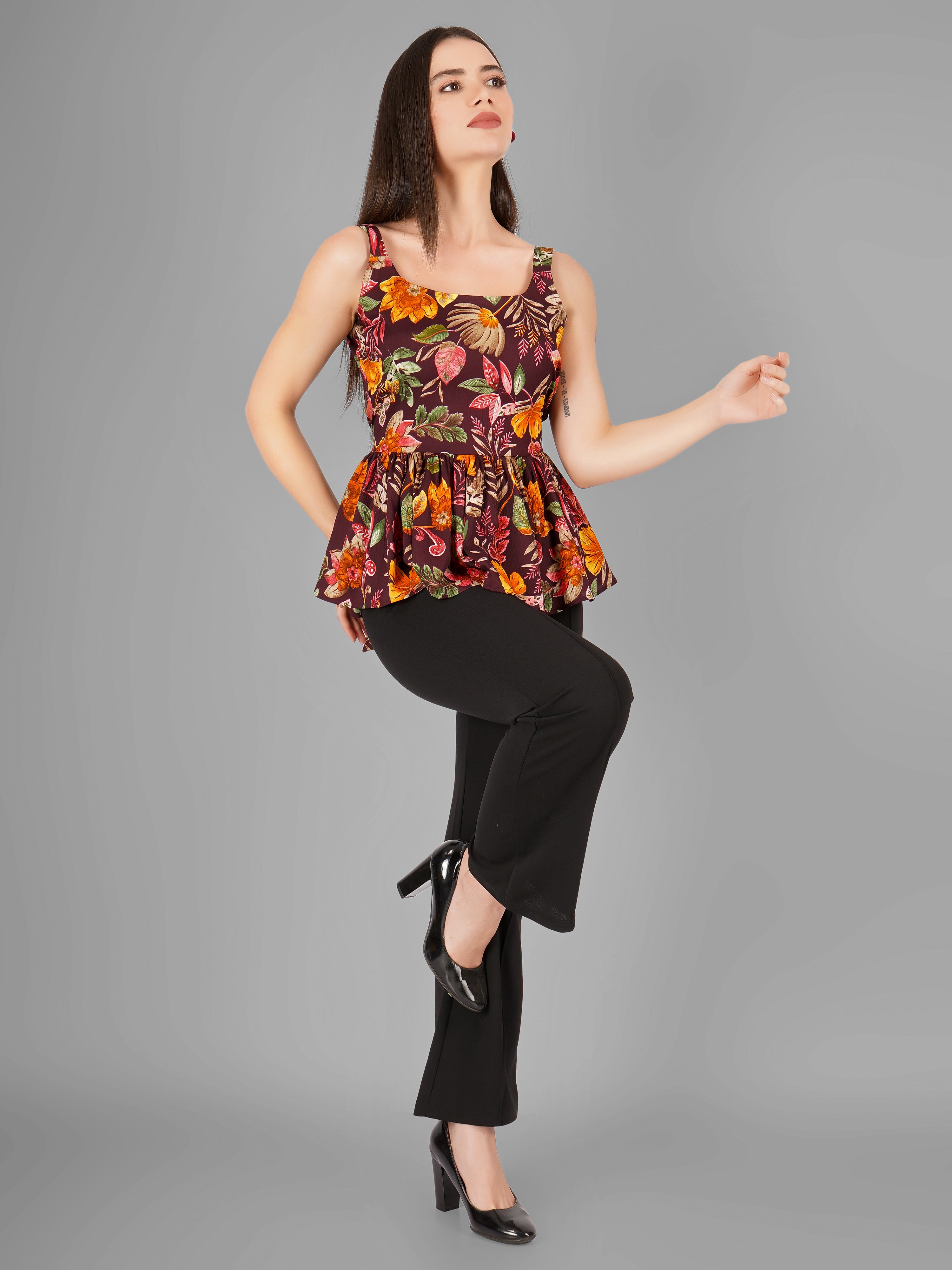 Women Floral Printed Beach Wear Tops