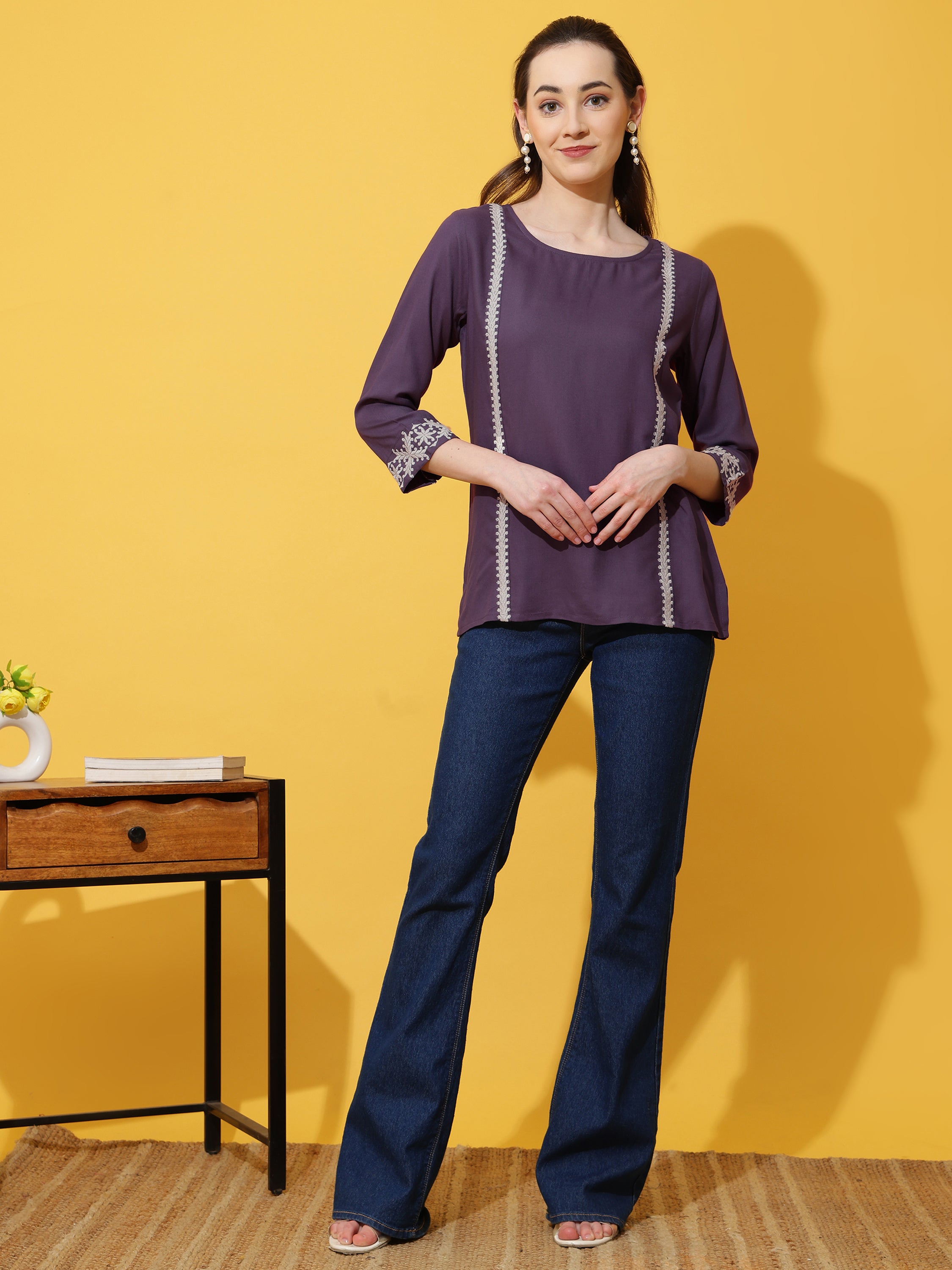 Women Embroidery Work Top