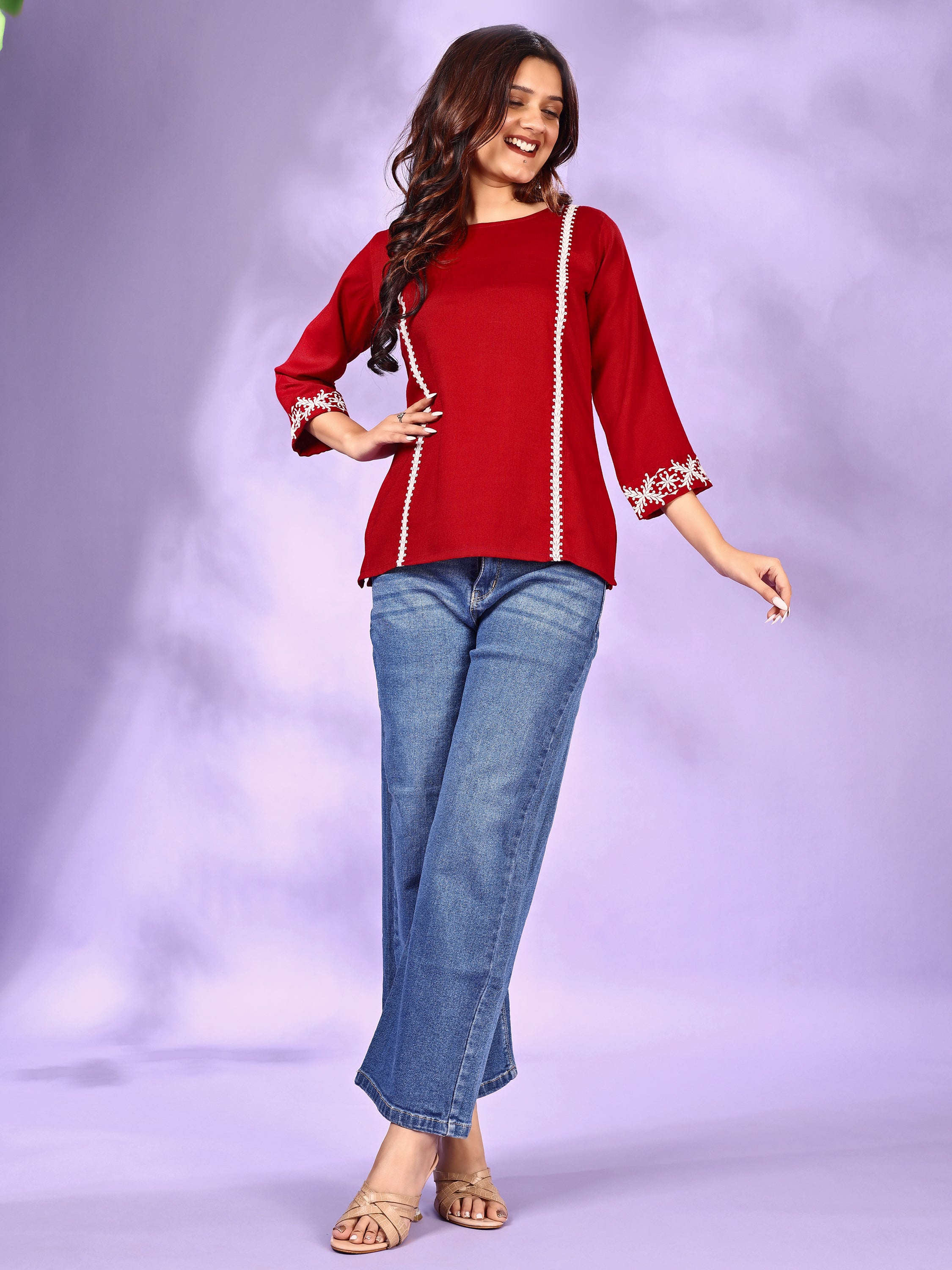 Women Embroidery Work Top