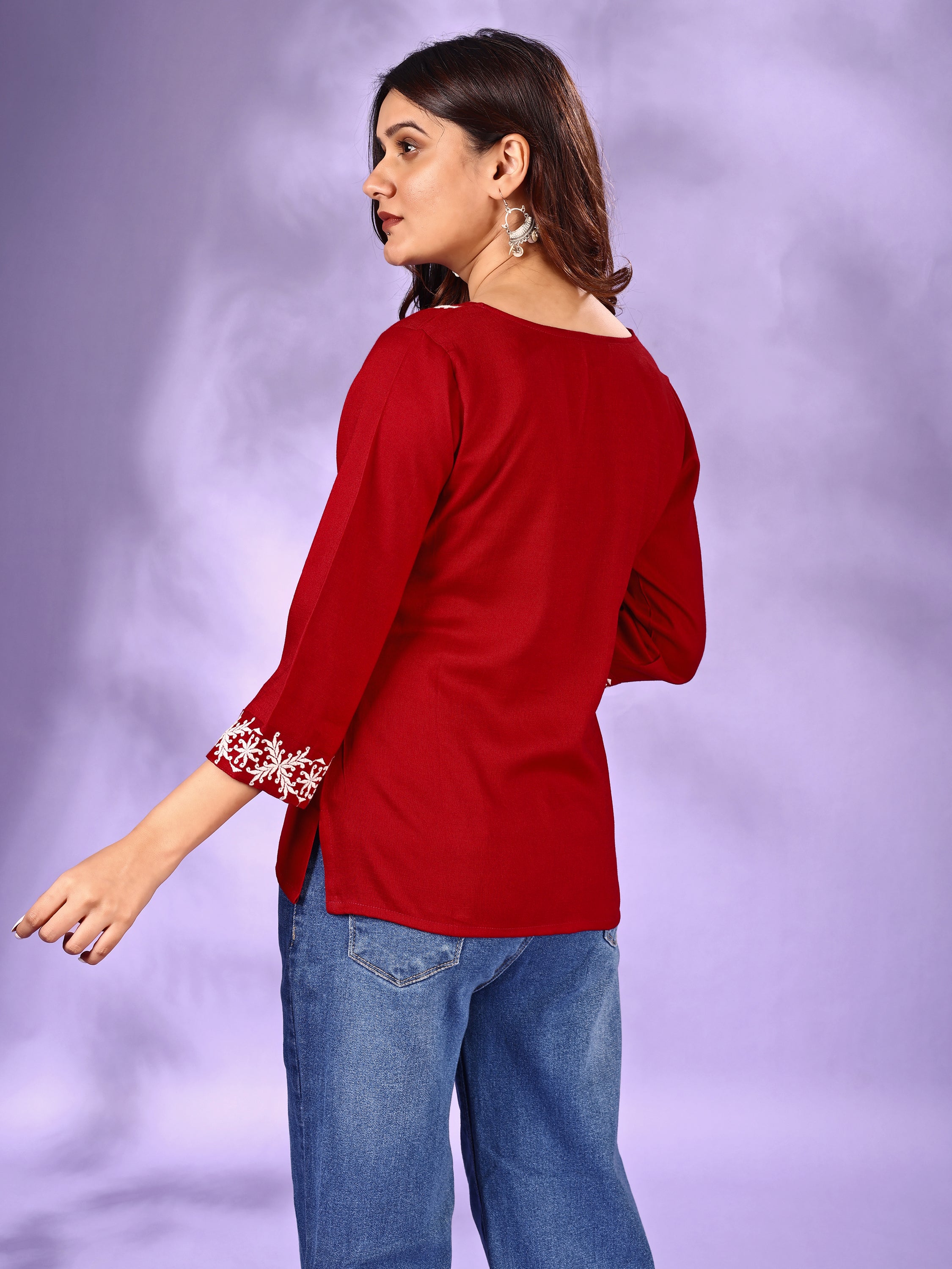 Women Embroidery Work Top