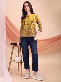 Women Village Printed Top