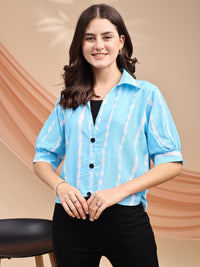 Women Printed Shirt Style Top
